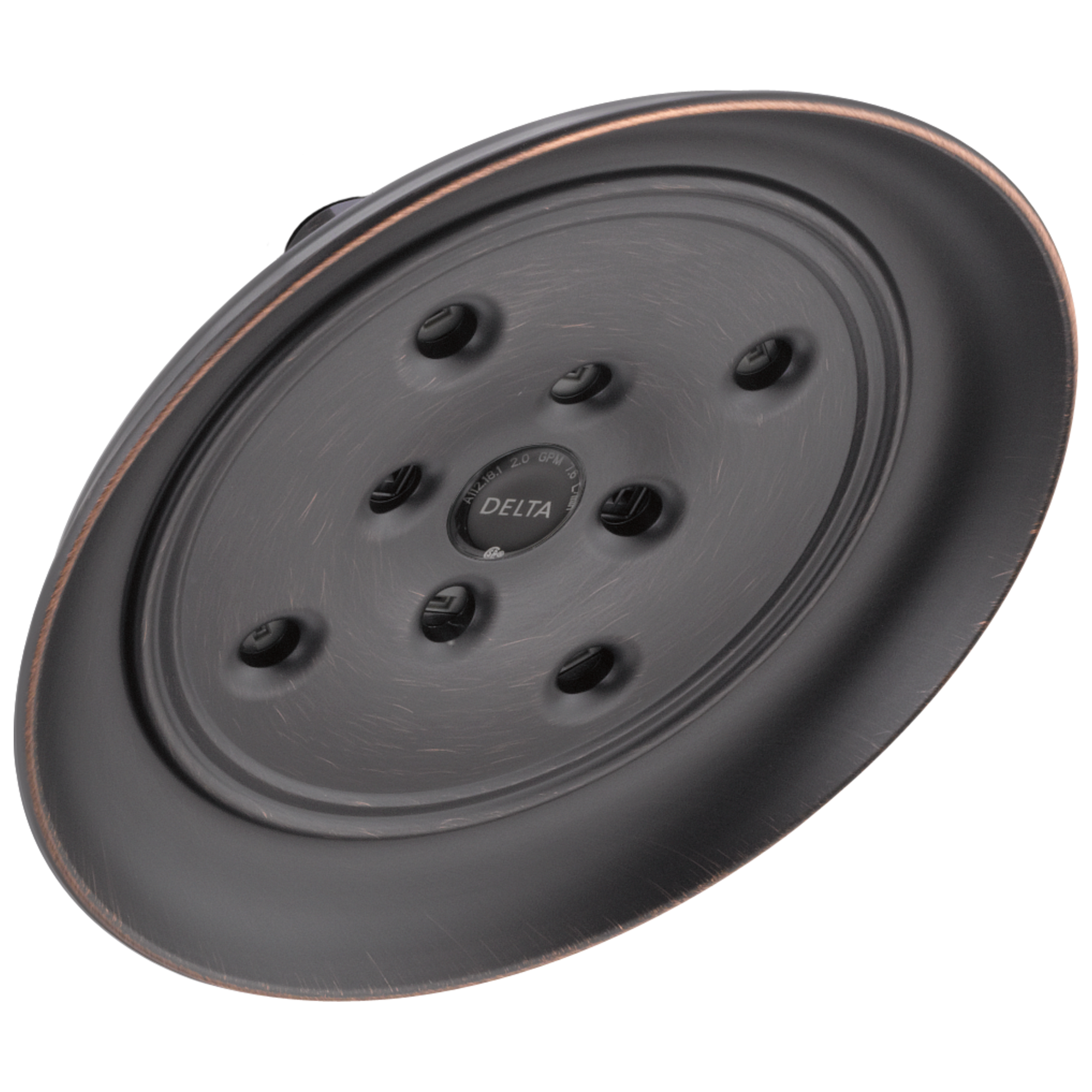 Delta Faucet Universal Showering Components H2OKineticSingle-Setting Raincan Shower Head - Venetian Bronze