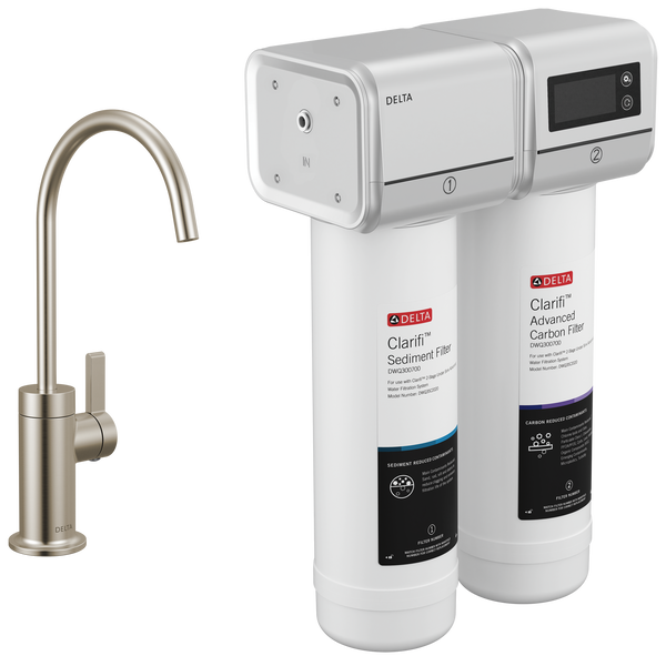 2-Stage Water Filtration System with Beverage Faucet Bundle in