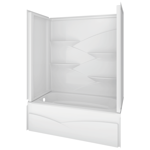 60" x 32" Bathtub Left Drain in High Gloss White B103116032LWH