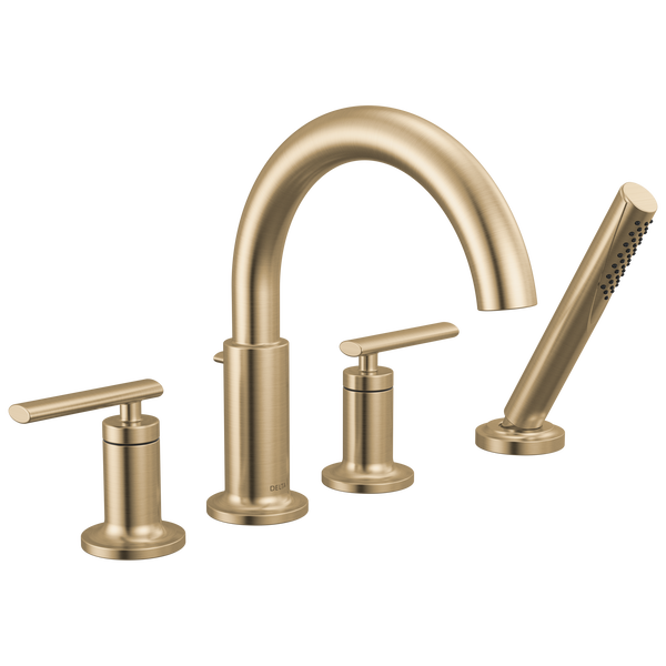 Docoo2 Roman Tub Trim with Hand Shower in Champagne Bronze T4742-CZ