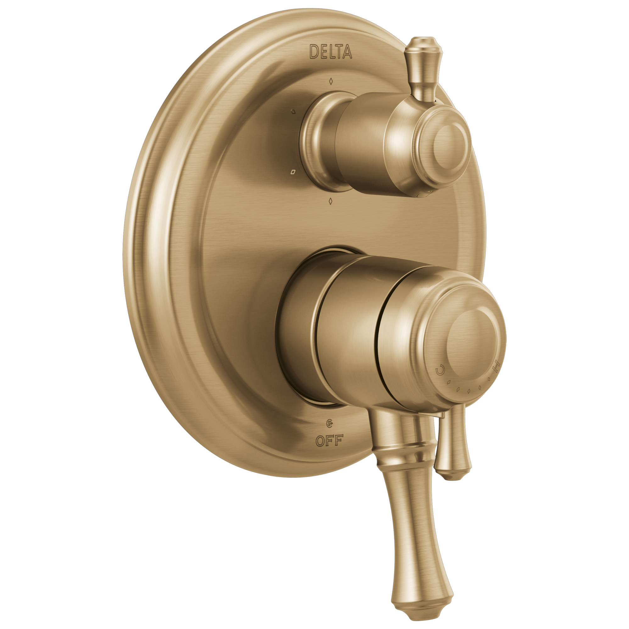 Traditional Monitor® 17 Series Valve Trim with 6-Setting Integrated  Diverter in Champagne Bronze T27997-CZ | Delta Faucet