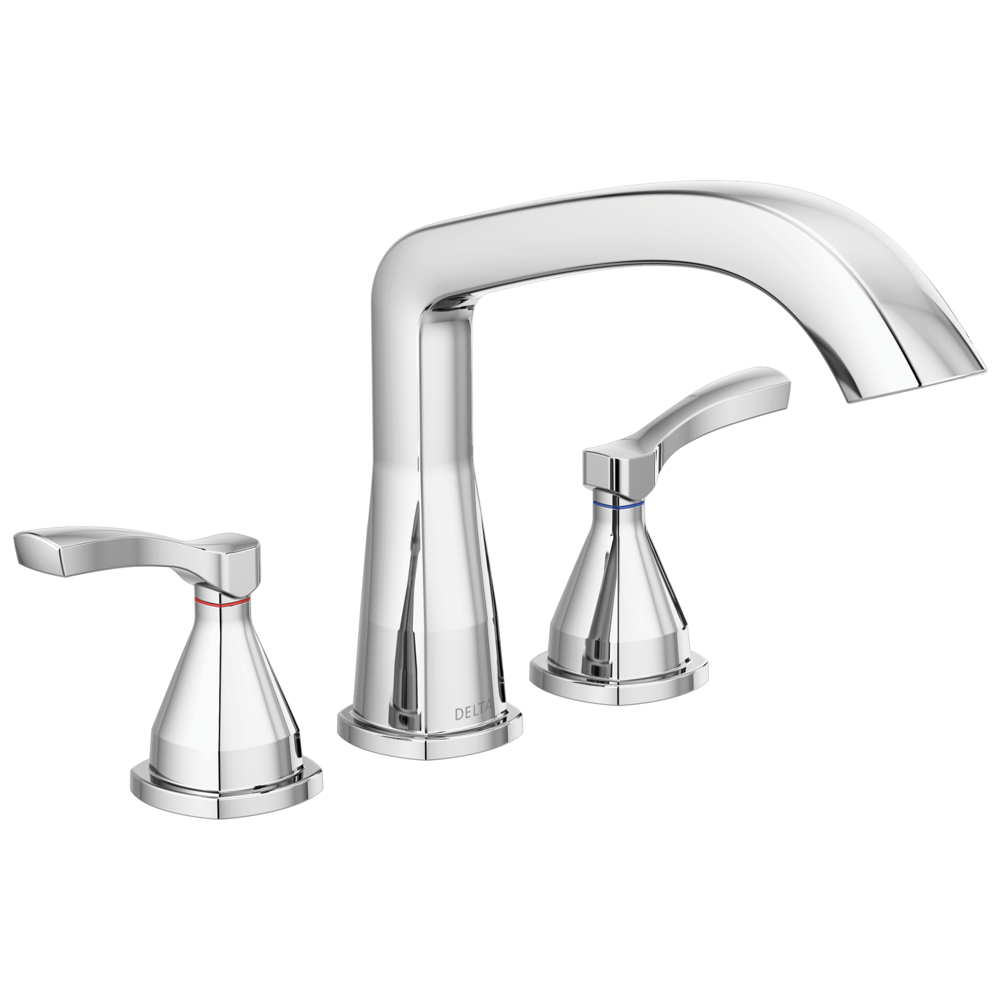 Delta Faucet Stryke Three Hole Roman Tub Trim - Lumicoat - Chrome