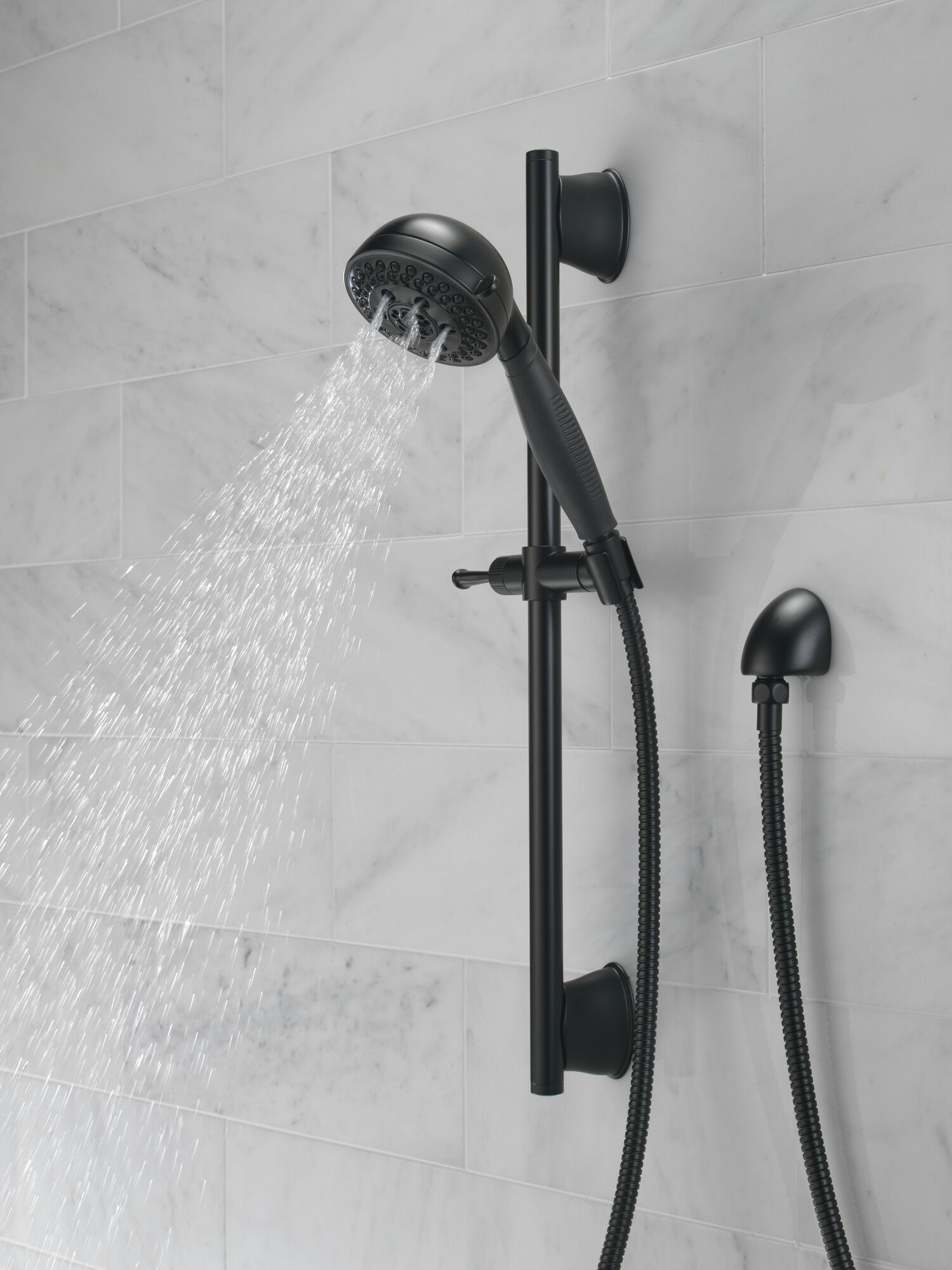 Delta Handbrause 51559-BL H2Okinetic Slide Bar In Matt Schwarz – Duschen Mit Mehr Wärme & Intensität