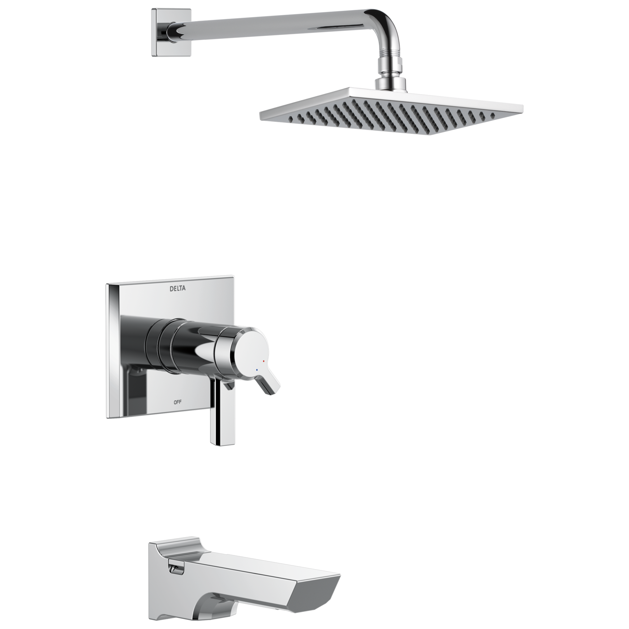 Delta Faucet Pivotale Tempassure 17T Series H2okinetictub & Shower Trim - Lumicoat Chrome