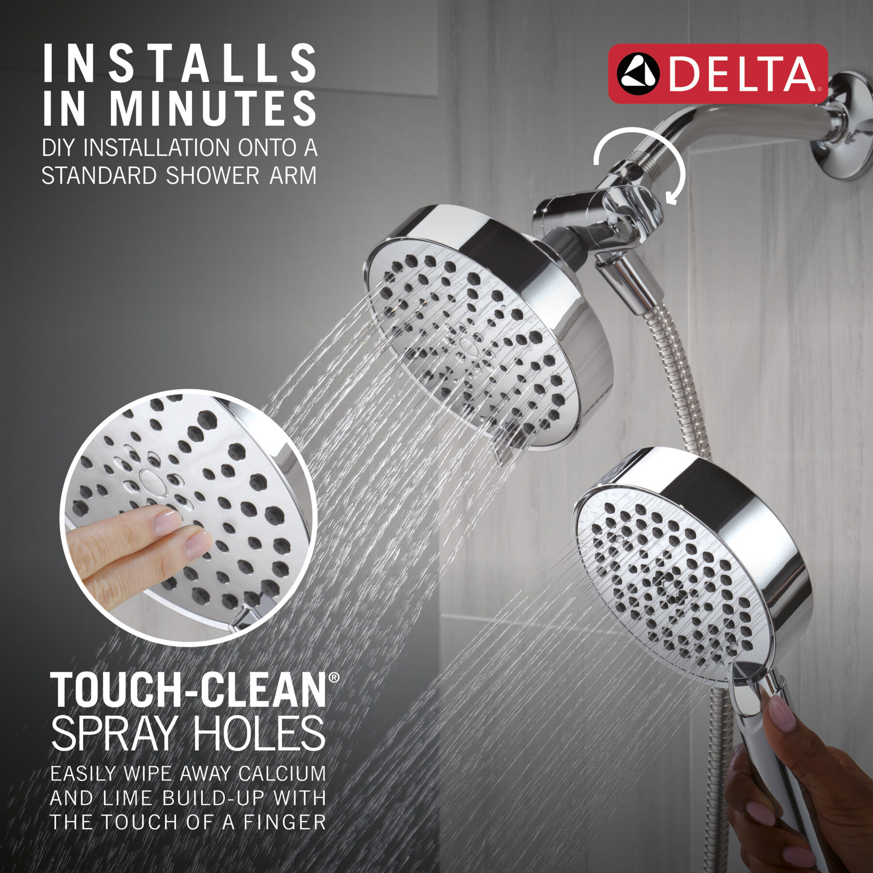 5-Setting Two-in-One Combination Shower with Additional Mount, image 7