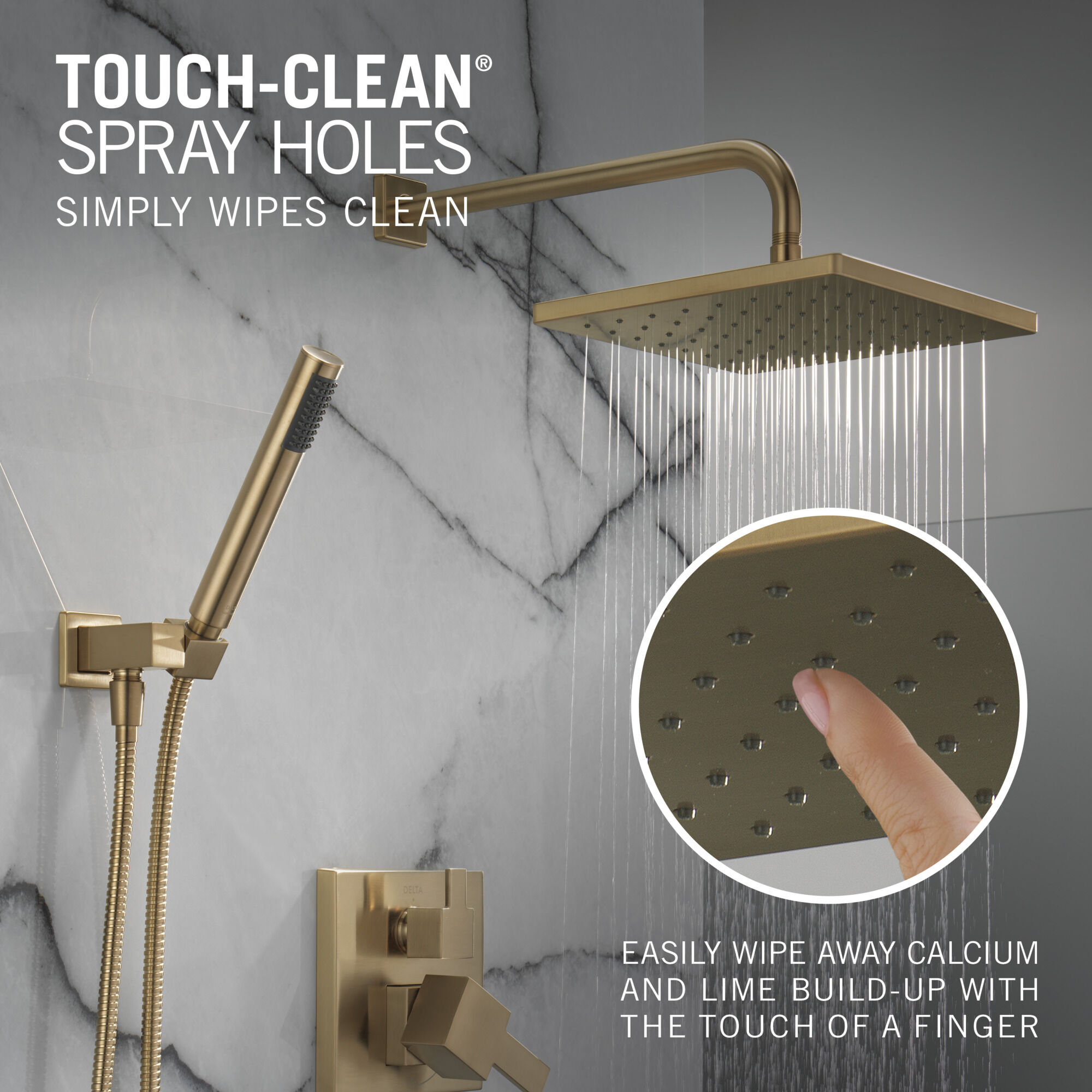 Monitor® 14 Series Shower with Raincan & Hand Shower in Champagne