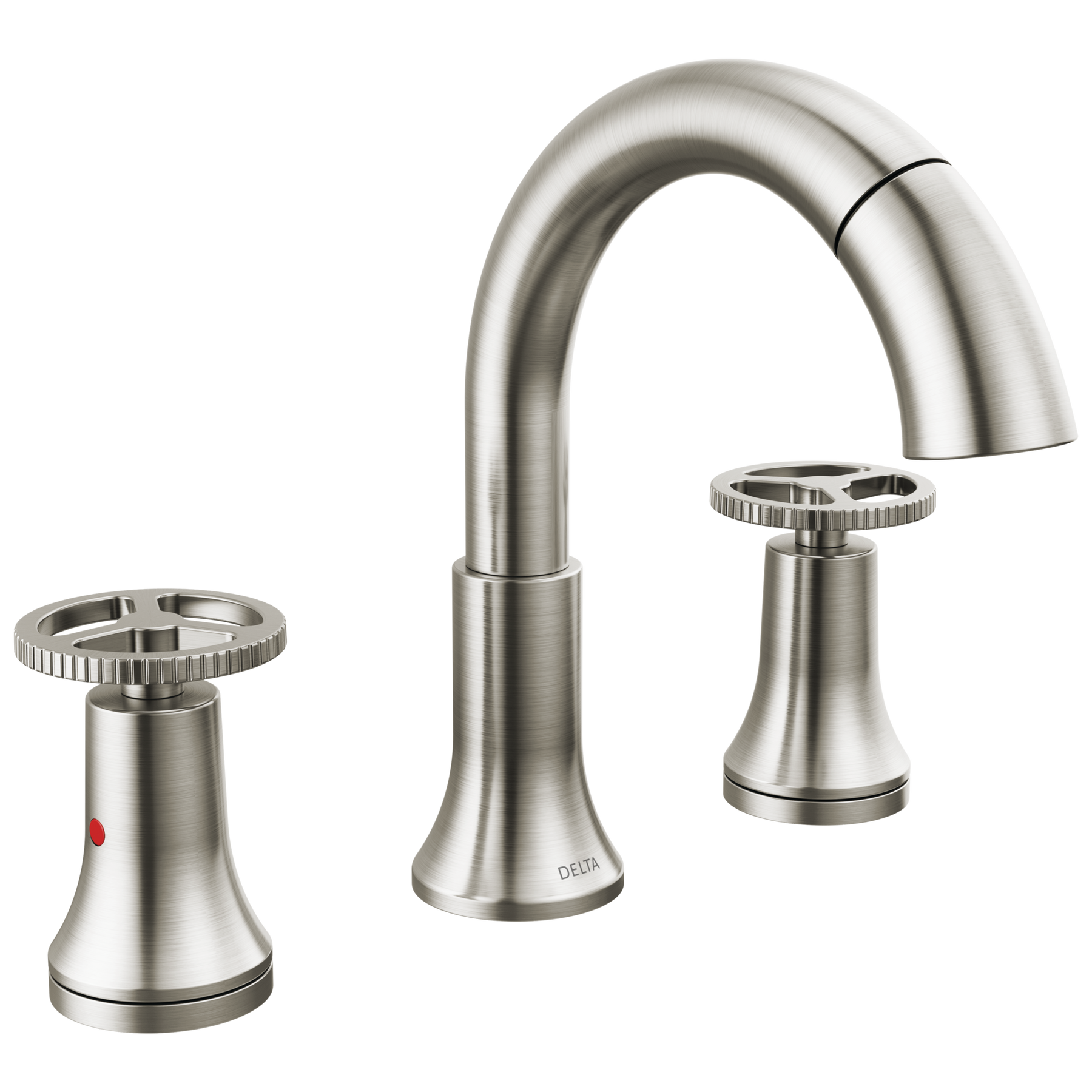 Two Handle Widespread Pull Down Bathroom Faucet in Stainless 3558