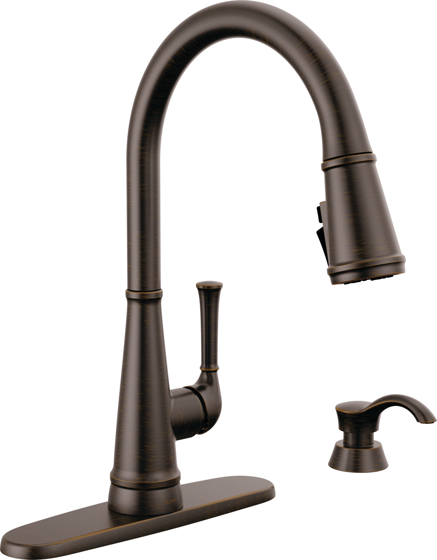 Rena Single Handle Pull-Down Kitchen Faucet with Soap Dispenser and