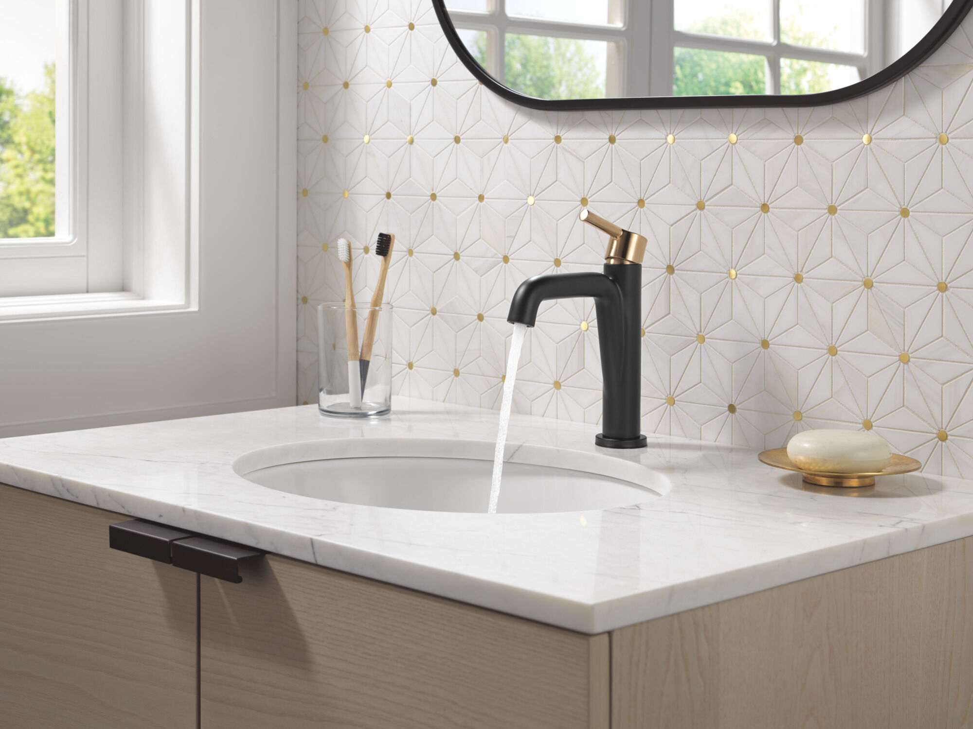 Single Lever Bathroom Faucet (Recertified) in Matte Black