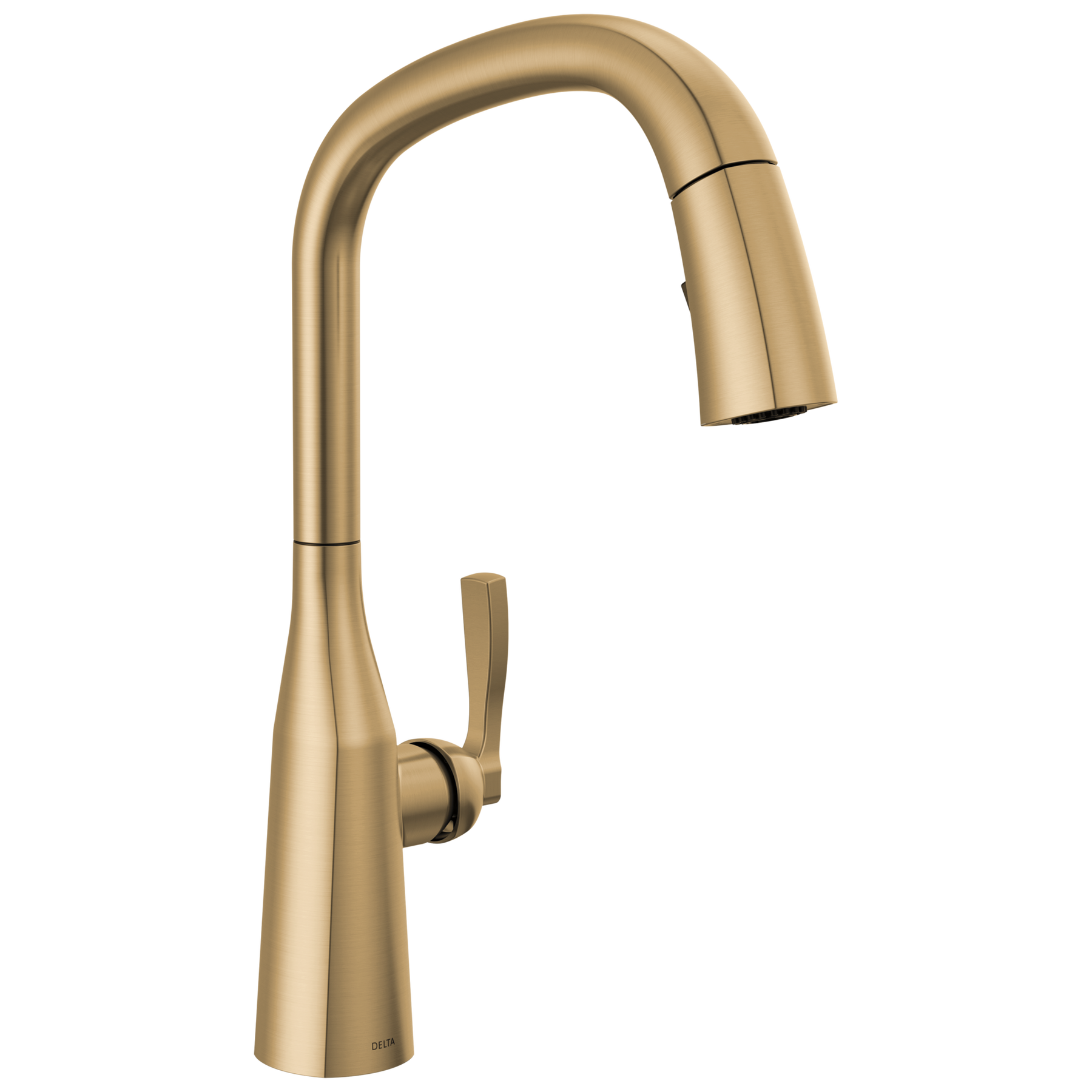 Single Handle Pull-Down Kitchen Faucet in Lumicoat® Champagne