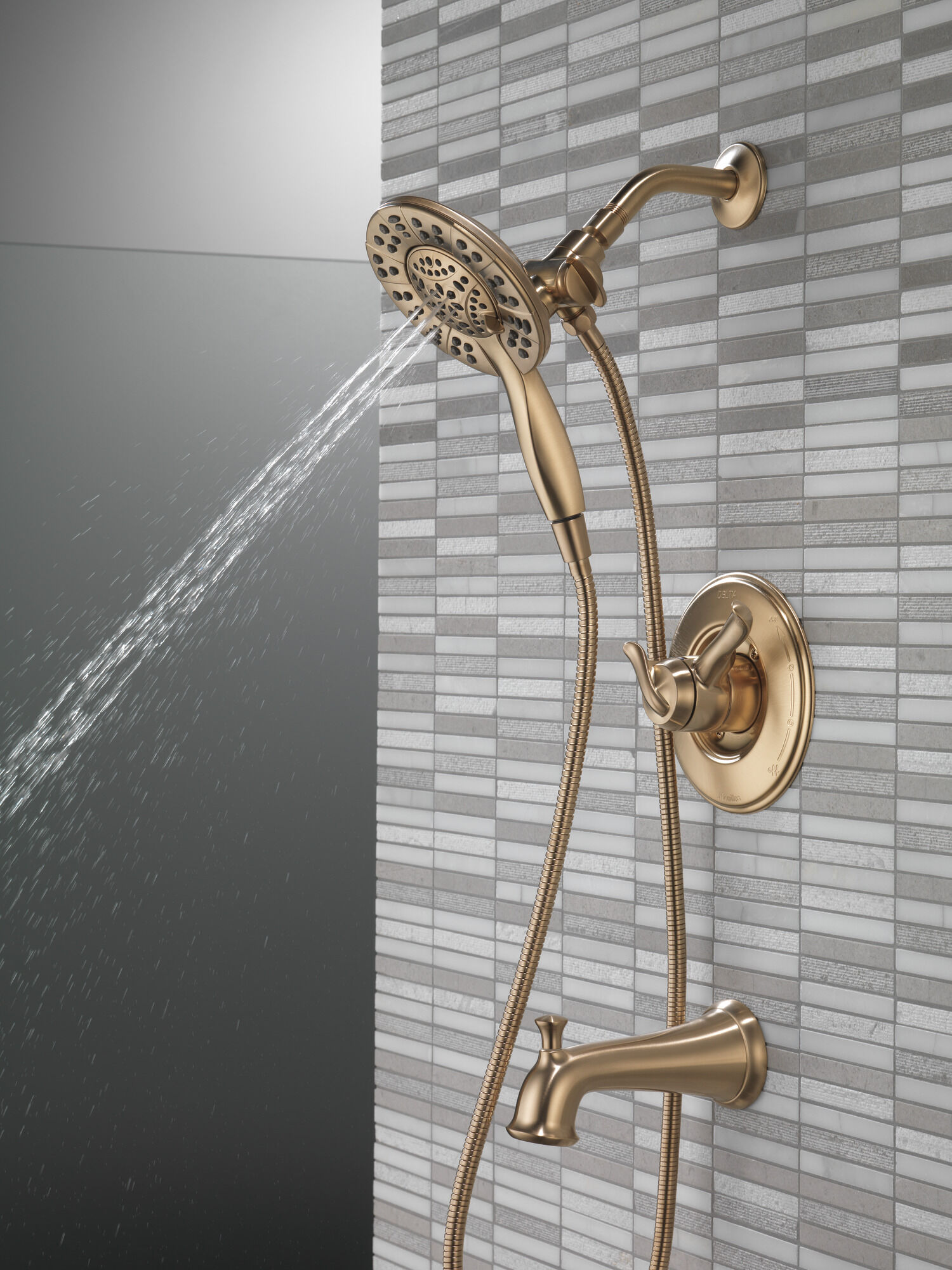 Monitor® 17 Series Tub & Shower Trim with In2ition® in Champagne