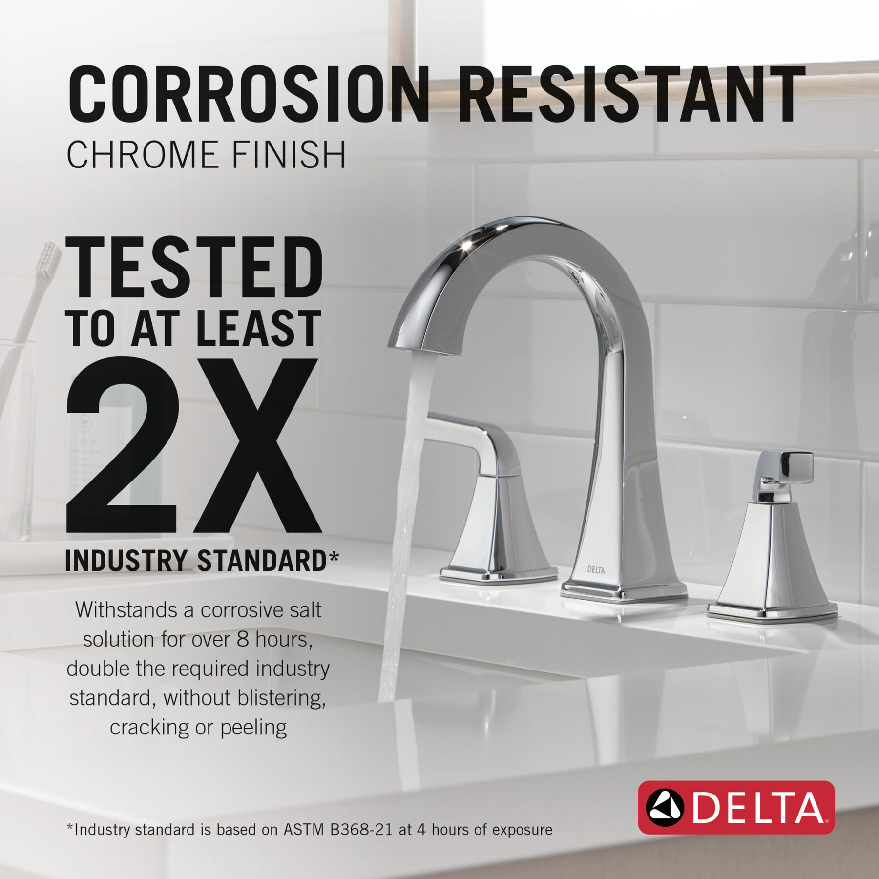 Two Handle Widespread Bathroom Faucet in Chrome 35854LF — thumbnail 3