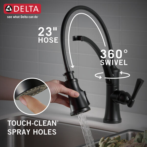 Single Handle Pull-Down Kitchen Faucet with ShieldSpray in ...
