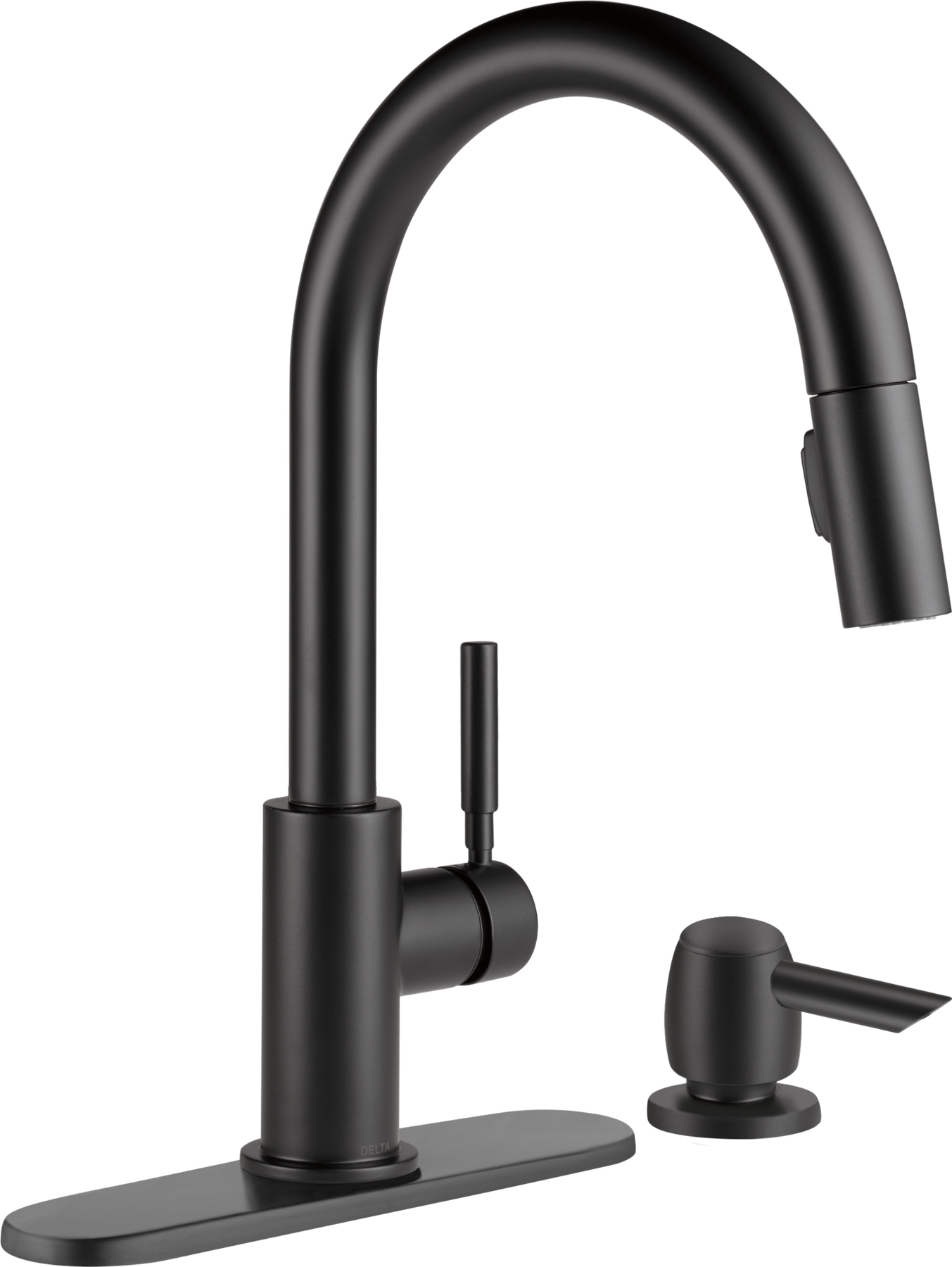 Single Handle Pull-Down Kitchen Faucet with Soap Dispenser in