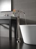 Single Handle Floor Mount Tub Filler Trim with Hand Shower
