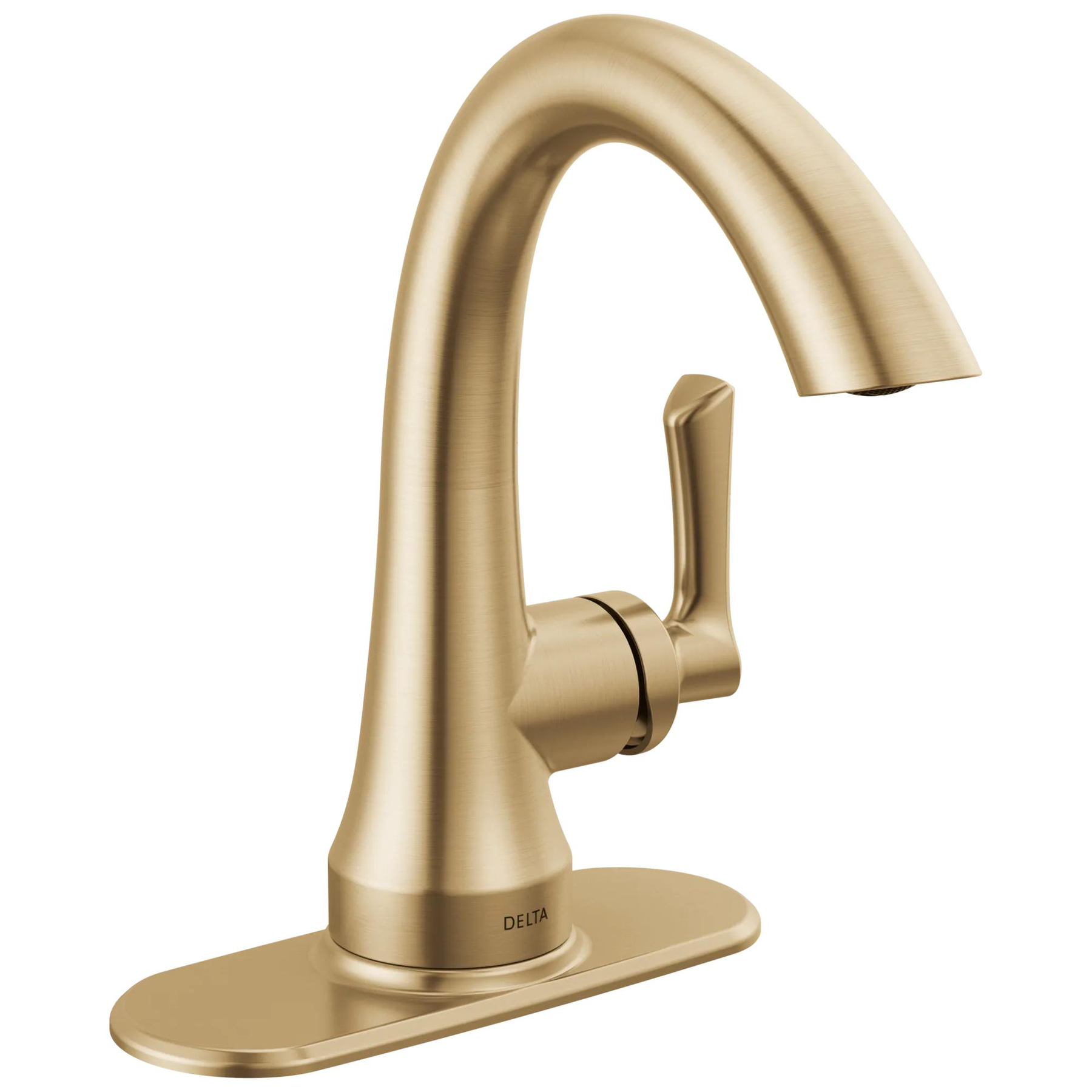 Single Handle Single-Hole Lavatory Faucet in Champagne Bronze
