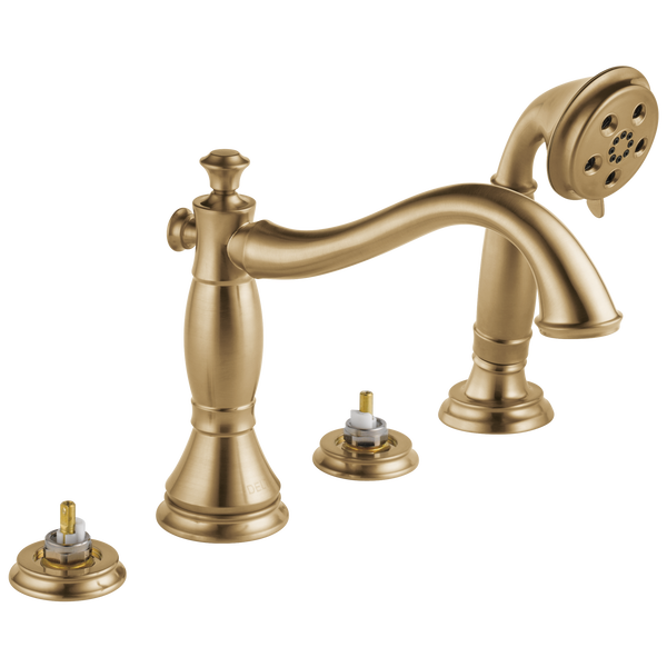 Roman Tub with Hand Shower Trim - Less Handles in Champagne Bronze