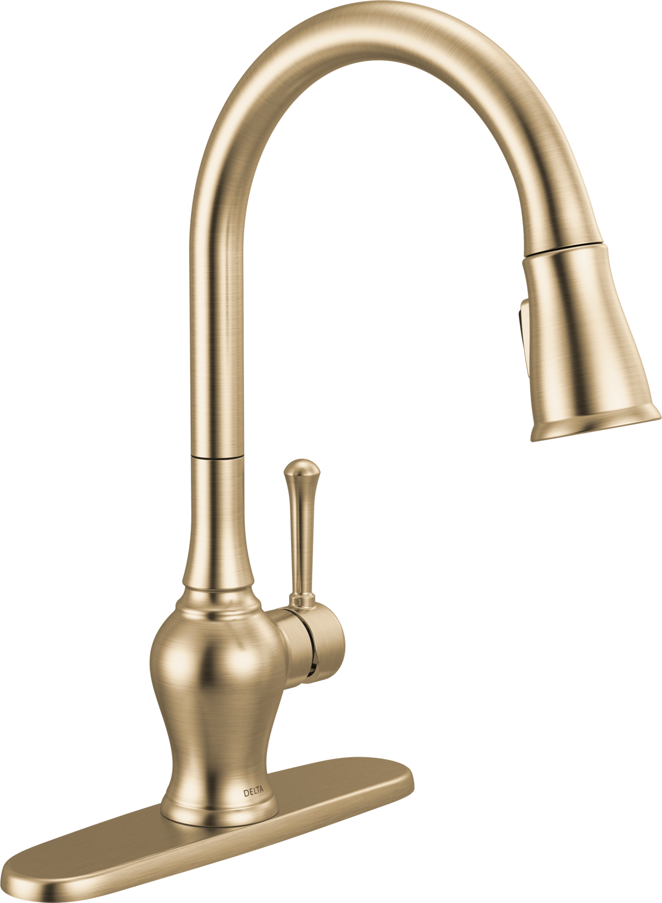 Single Handle Pull-Down Kitchen Faucet in Champagne Bronze 19727LF