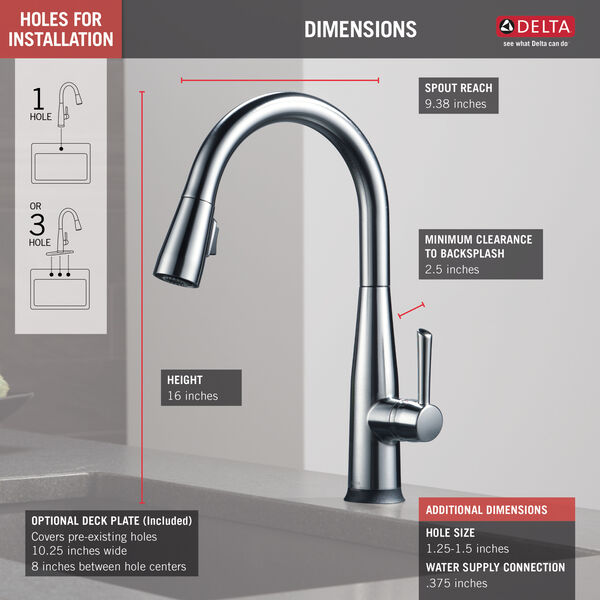 VoiceIQ™ Single Handle PullDown Faucet with Touch20® Technology