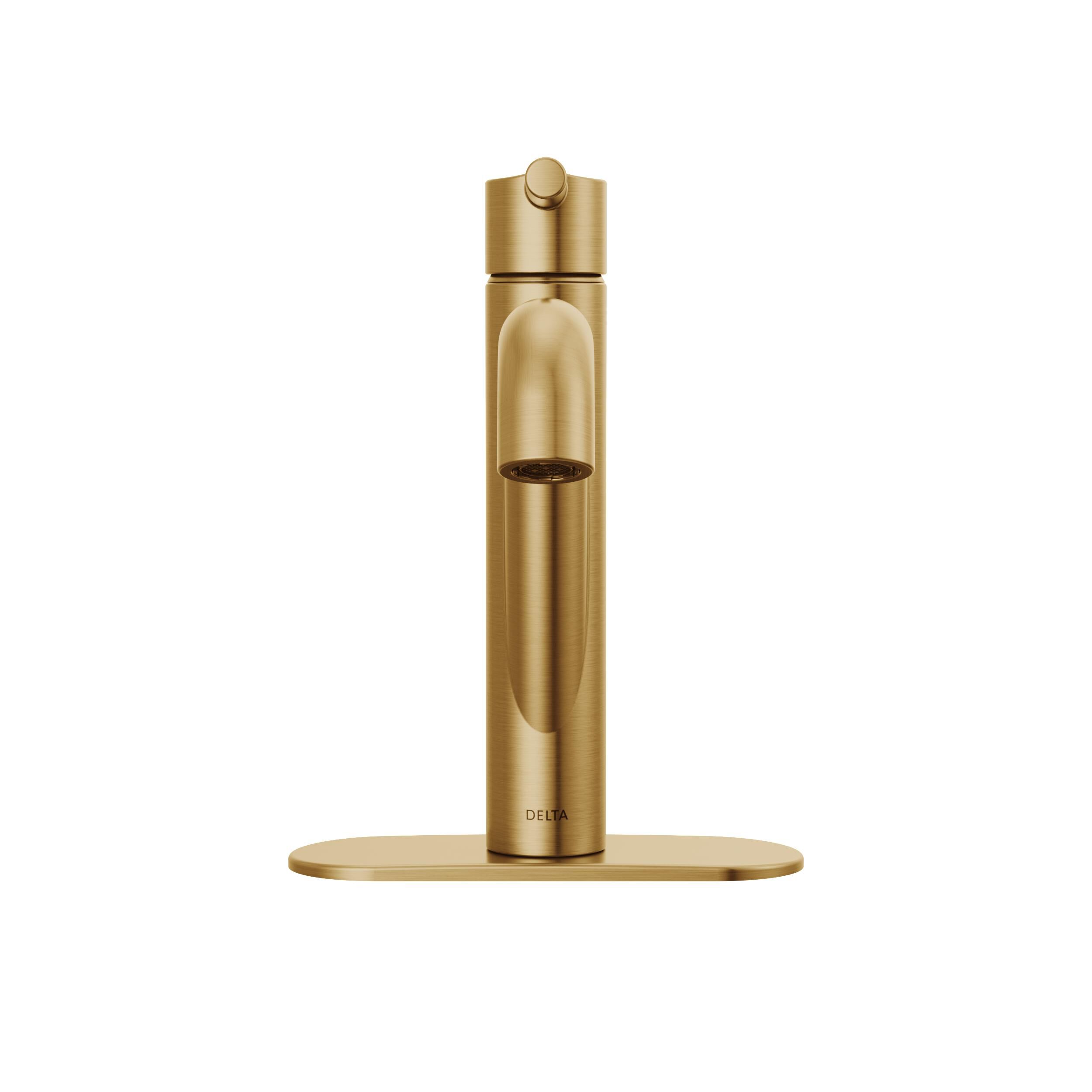 noe Single Handle Pull-Down Bathroom Faucet in Champagne Bronze