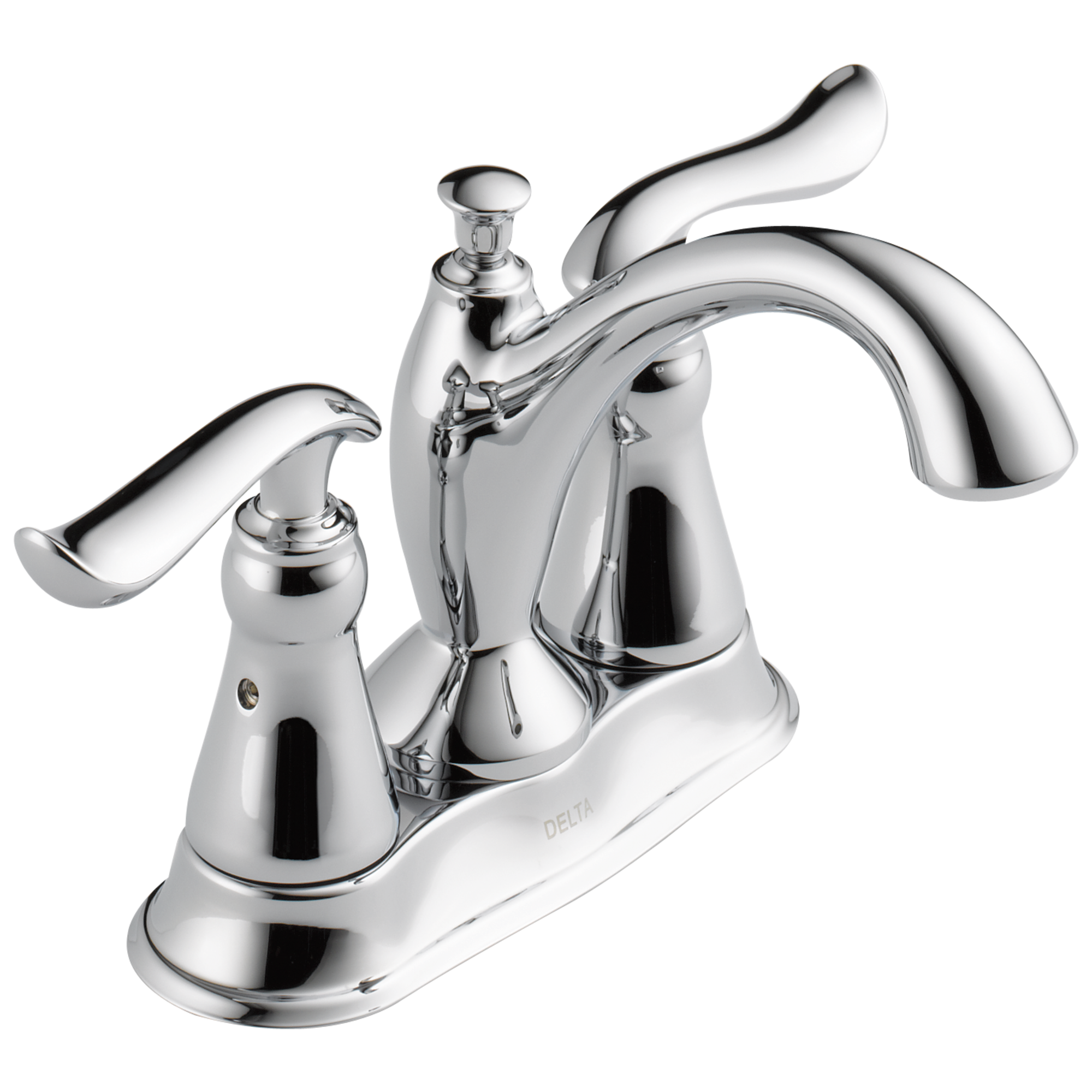Delta Faucet Linden Zwei-Griff-Armatur Fürs Waschbecken – Edelstahl-Design Mit Zentrumsansatz