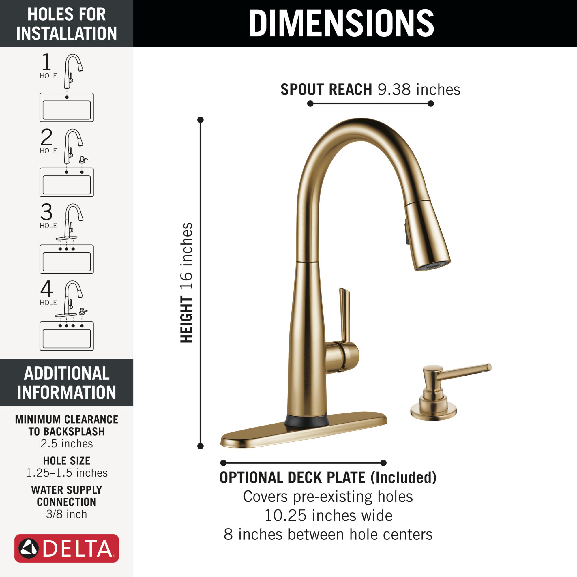 Touch2O Pull-Down Kitchen 1L with Soap Disp Bundle in Champagne