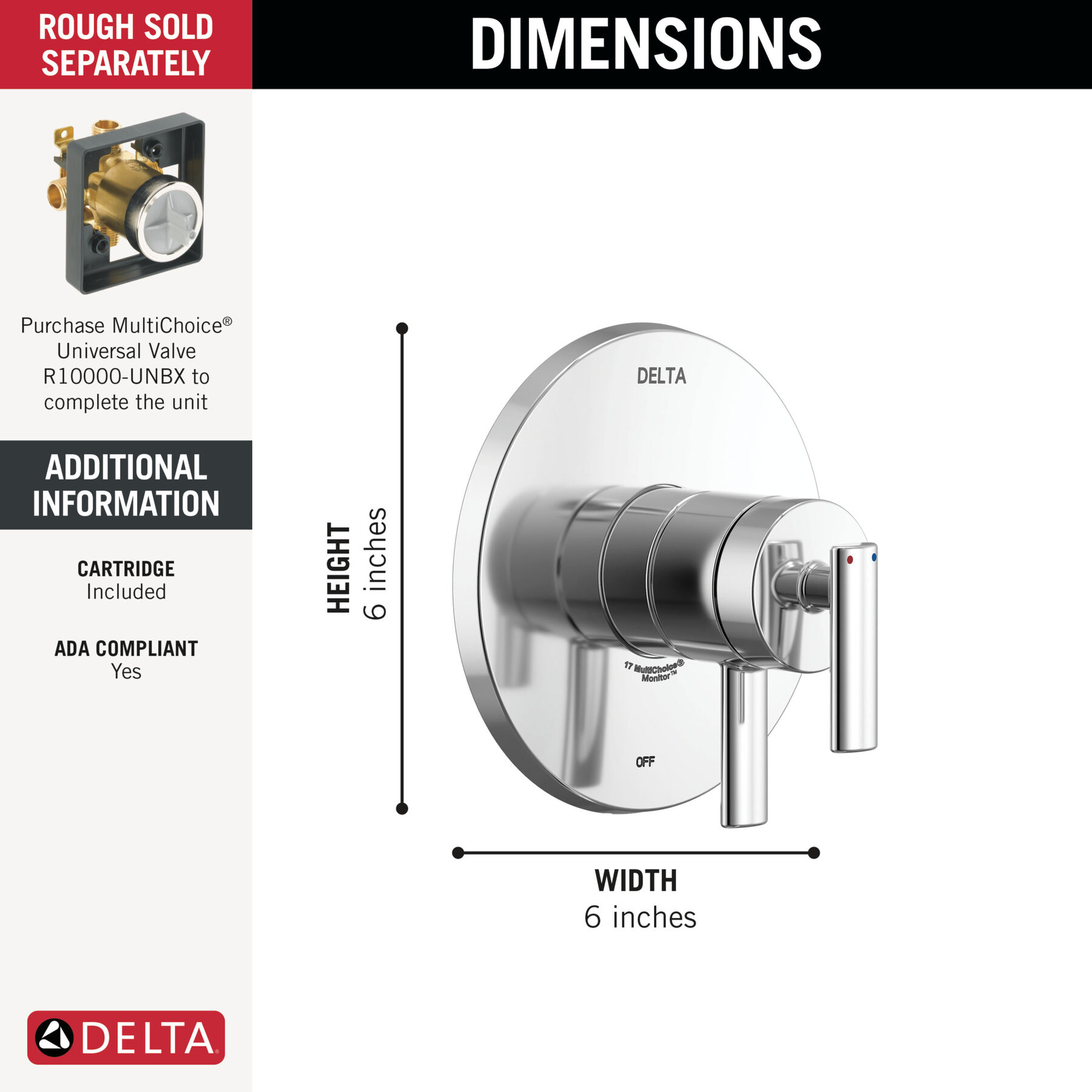 Monitor 17 Series Valve Only Trim, image 1