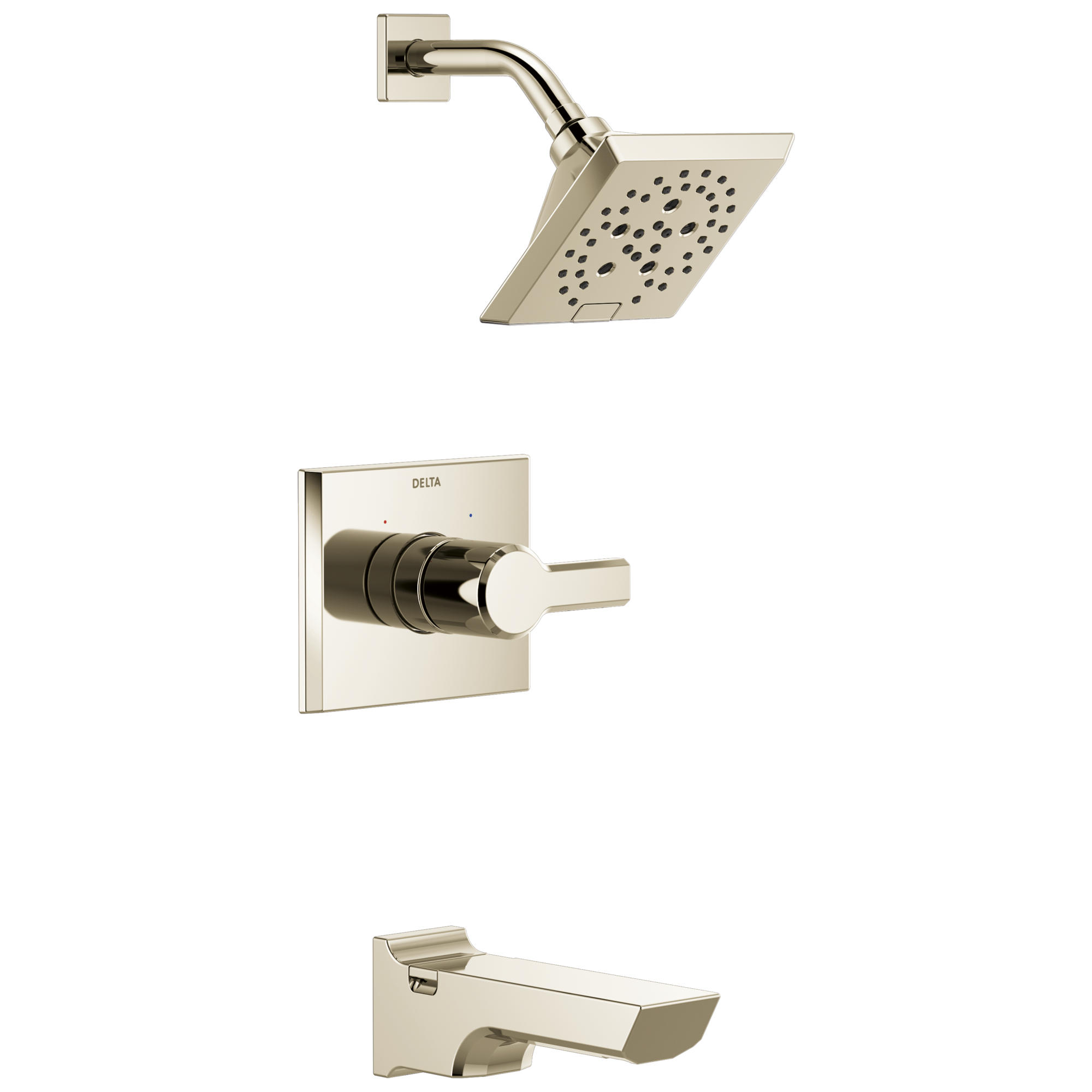 Delta Faucet Pivotale Monitor 14 Series H2okinetictub and Shower Trim - Lumicoat Polished Nickel