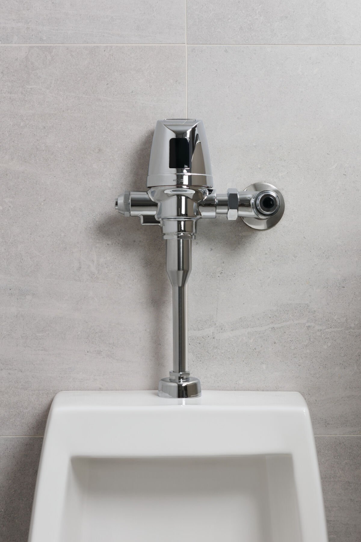 Electronic Exposed Urinal Flush Valve with Mechanical Manual Override - Solar Operated