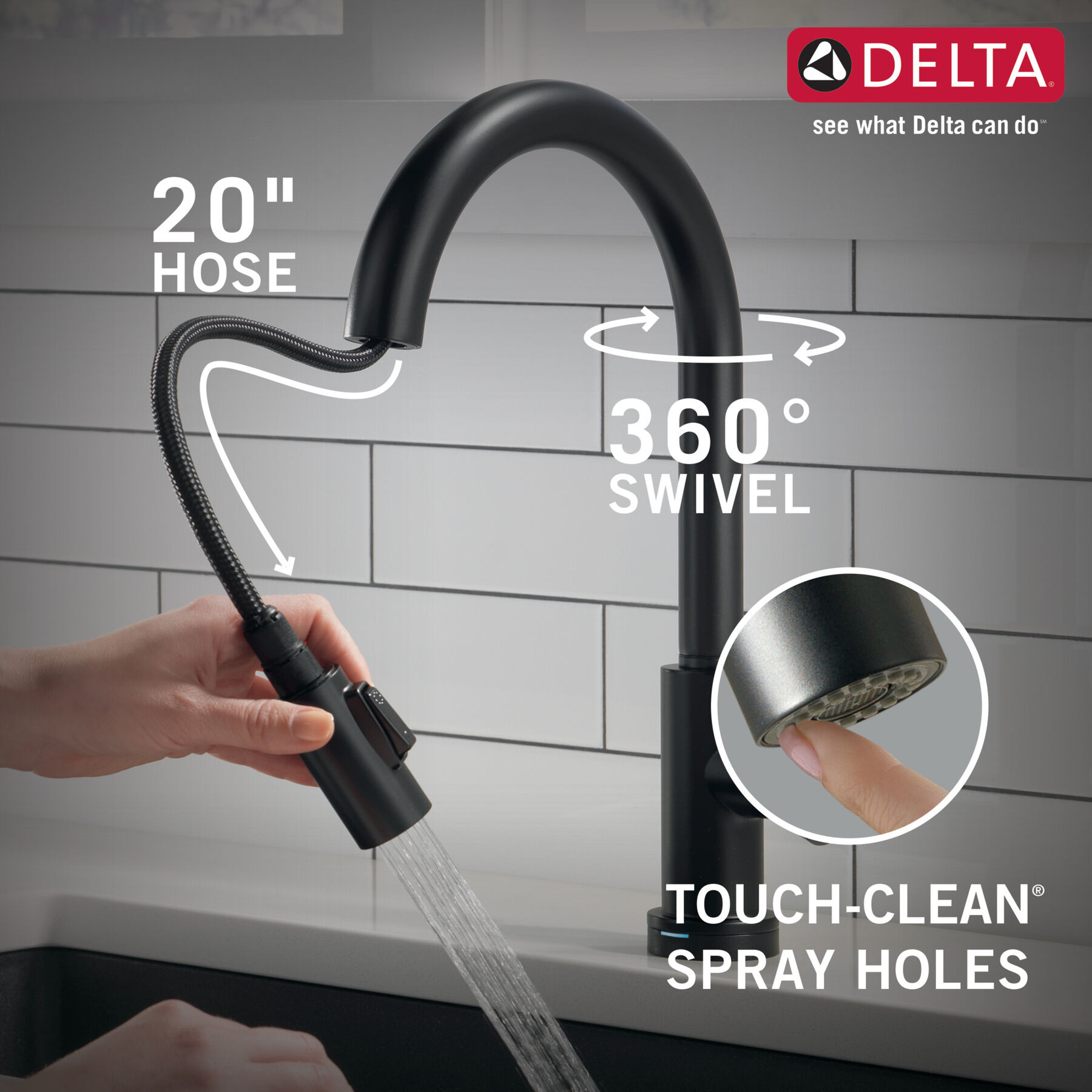 Single Handle Pull-Down Kitchen Faucet with Touch<sub>2</sub>O&reg; Technology