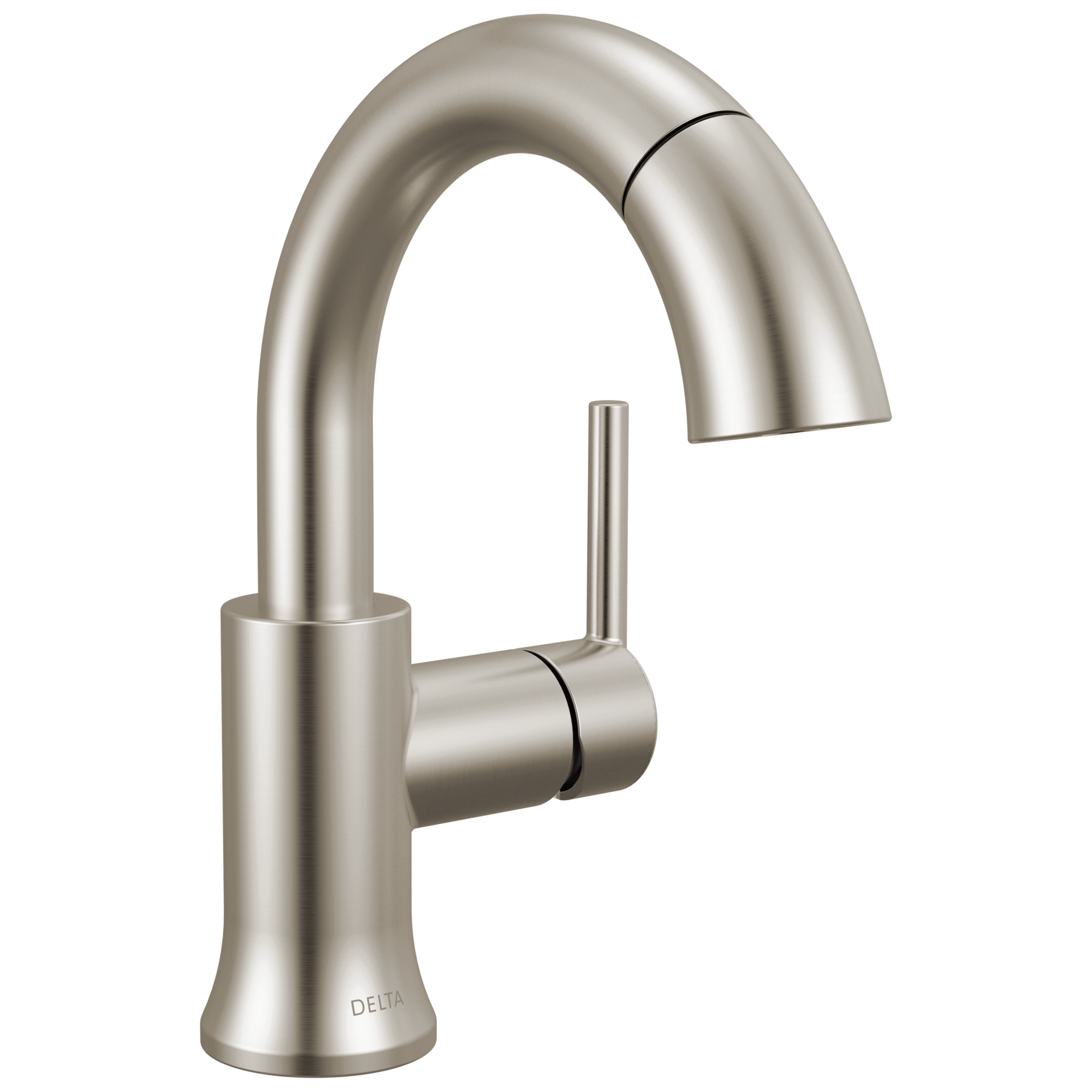 Bathfinesse Bathroom Faucet Brushed Nickel Vessel Sink Faucet 360° Swivel Long Spout Gooseneck