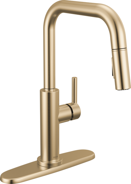 Wolff ドイツ製　ゴールドプレート Single Handle Pull-Down Kitchen Faucet in Champagne Bronze 19868LF