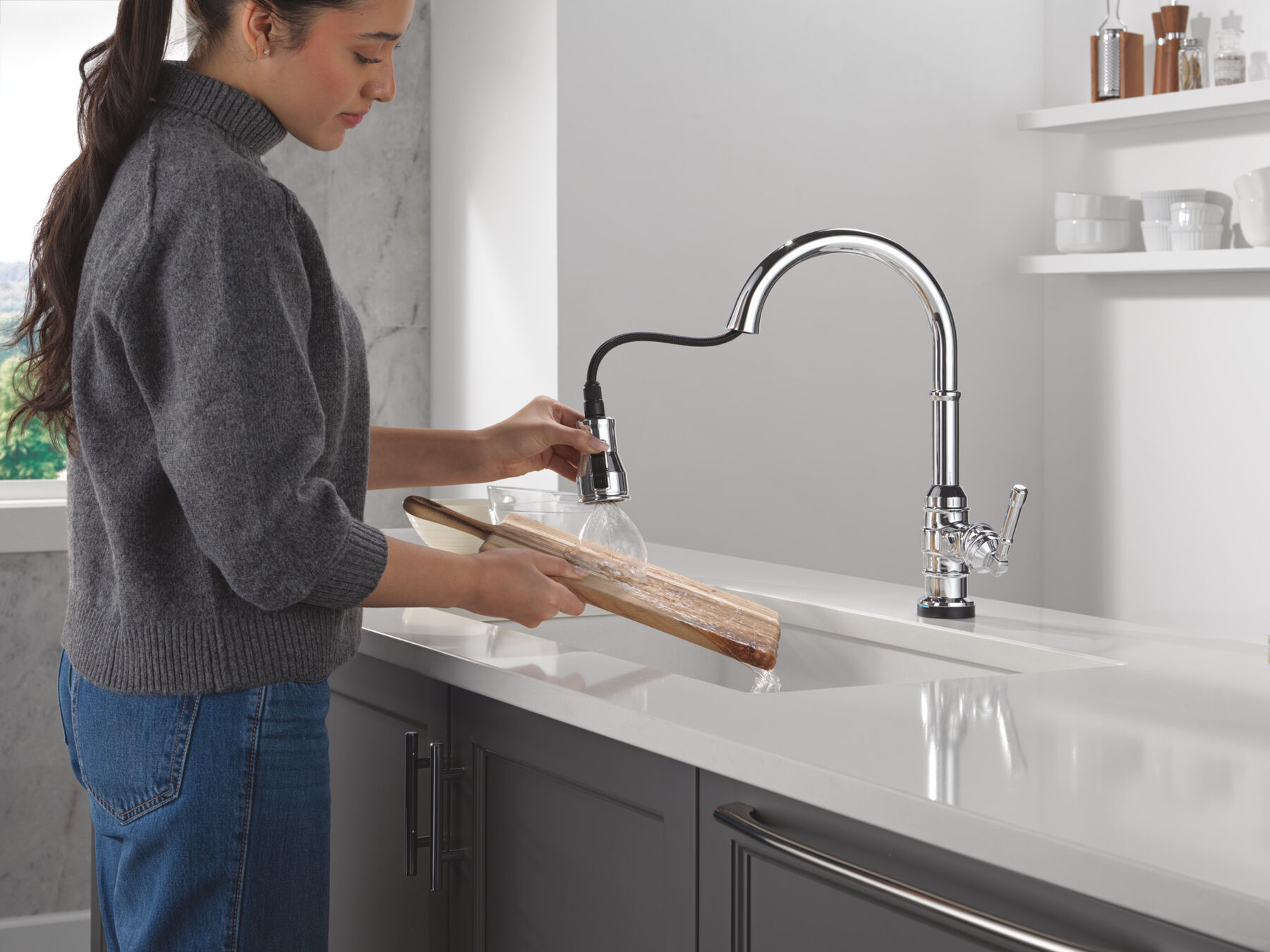 Touch<sub>2</sub>O® Technology Kitchen Faucet with Touchless Technology, image 6