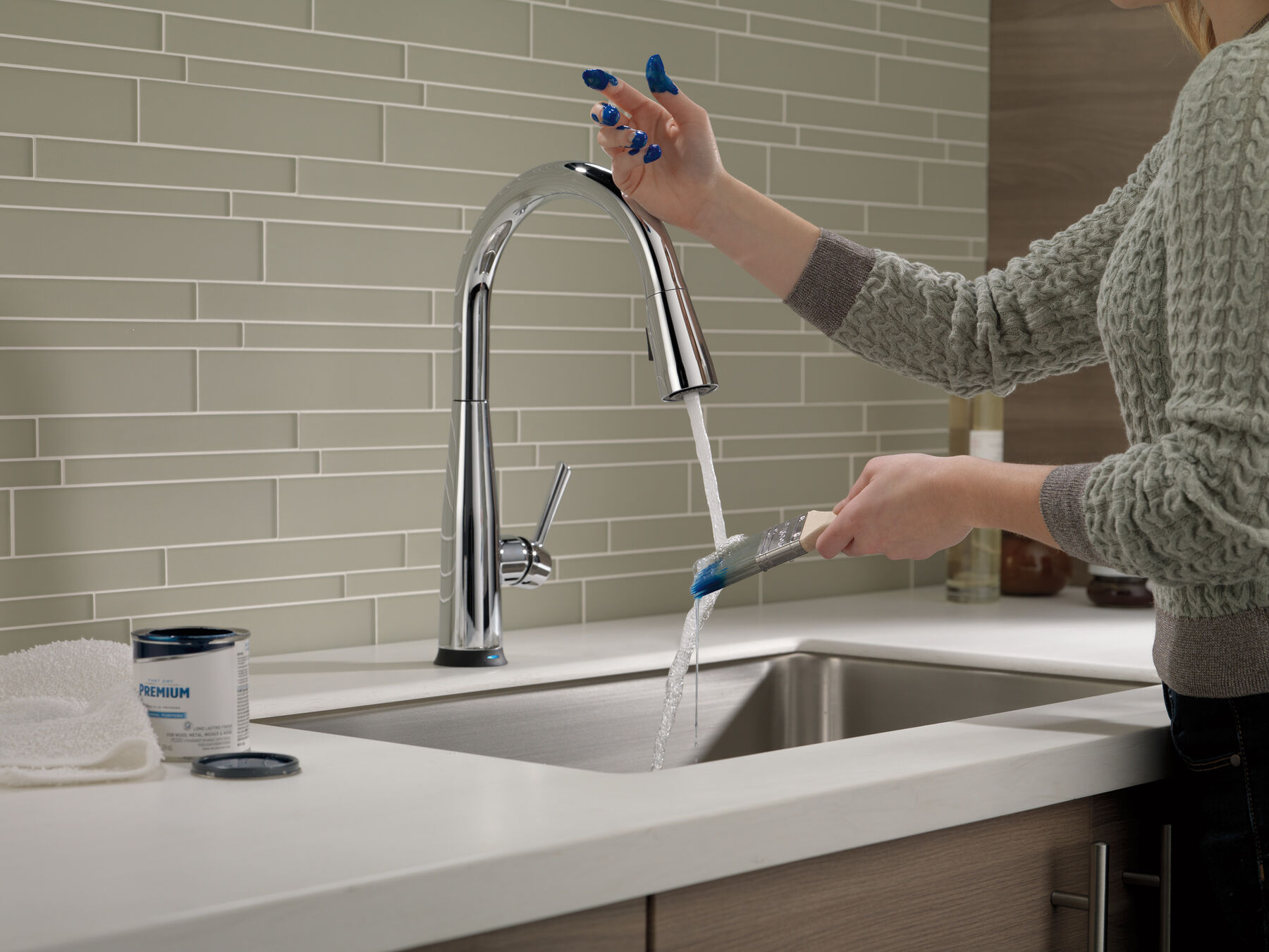 VoiceIQ® Single Handle Pull-Down Faucet with Touch<sub>2</sub>O® Technology, image 5