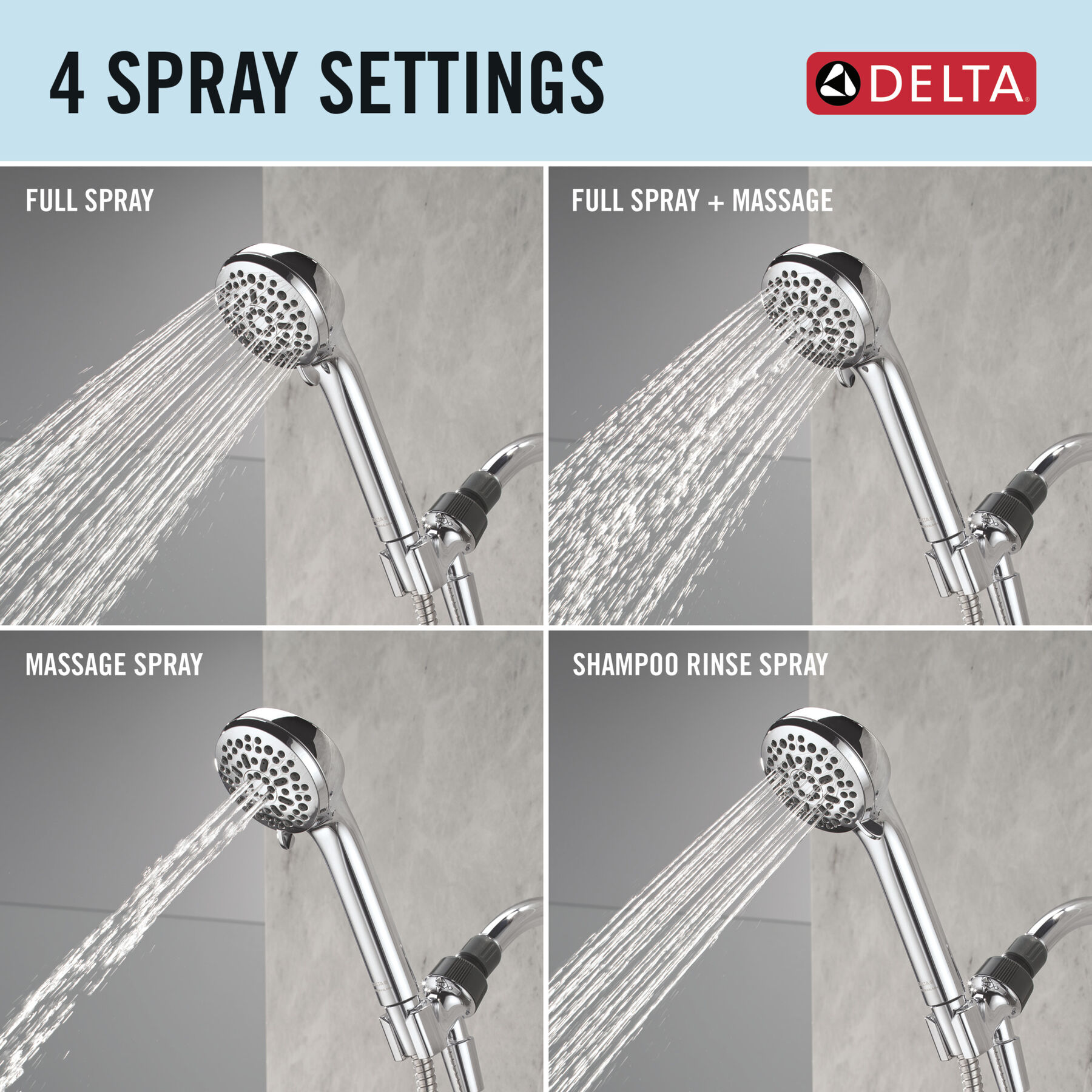 4-Setting Hand Shower, image 3