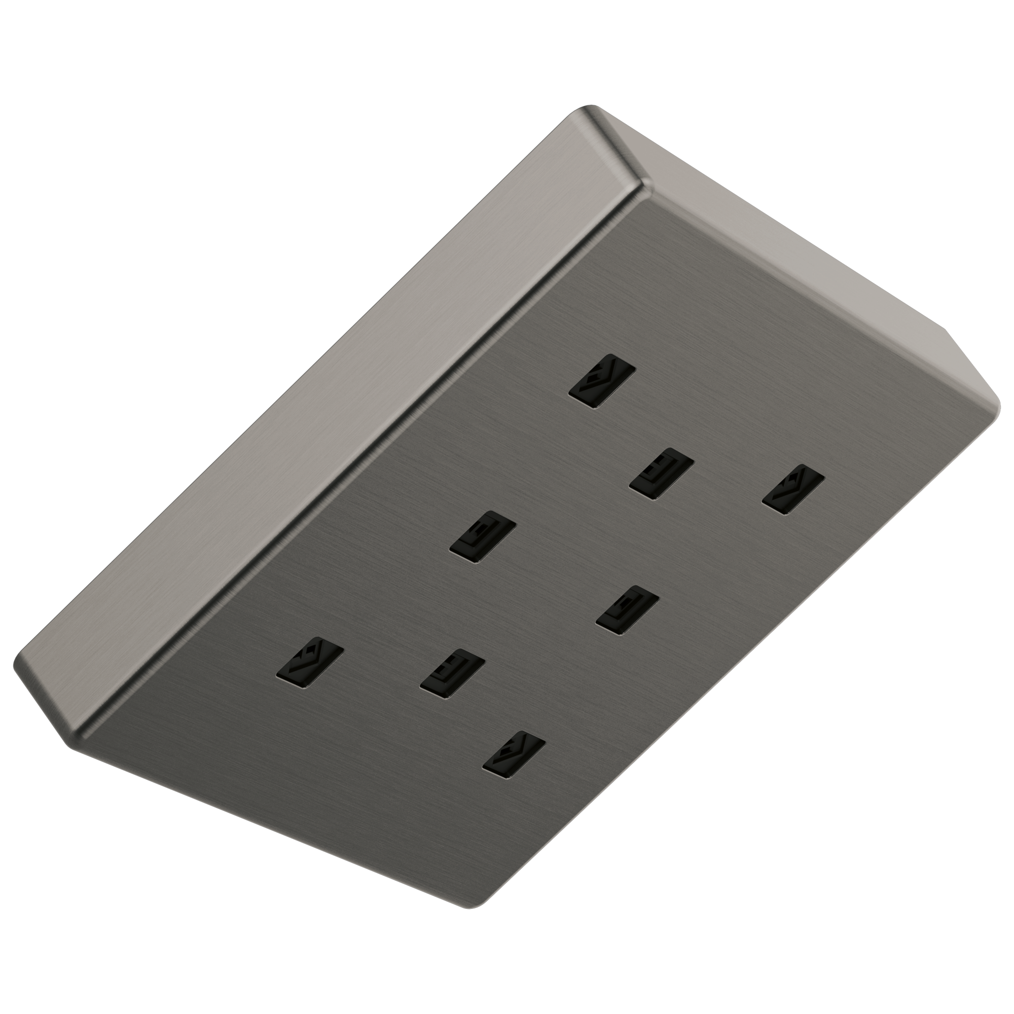 Delta Faucet Universal Showering Components H2Okinetic Single-Setting Metal Raincan Shower Head - Lumicoat Black Stainless