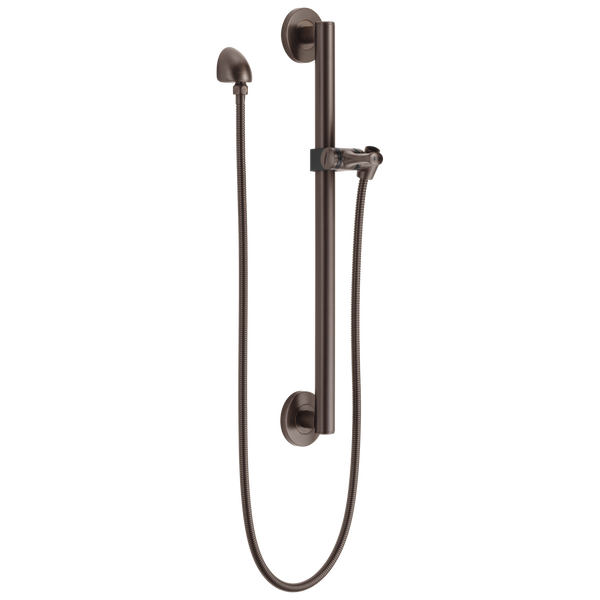 Adjustable Slide Bar / Grab Bar Assembly with Elbow in Venetian