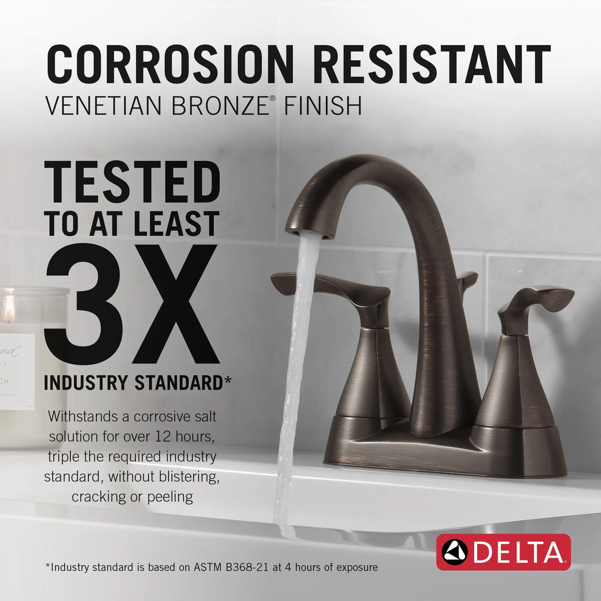 Two Handle Centerset Bathroom Faucet in Venetian Bronze 25748LF-RB