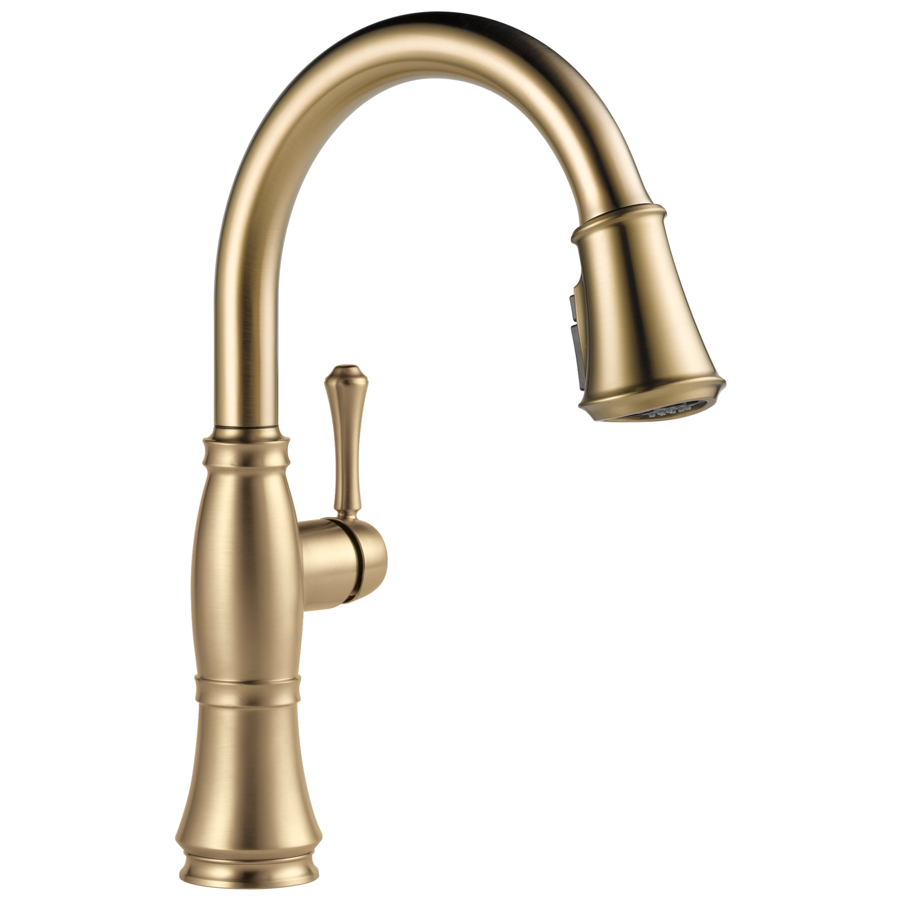 Single Handle Pull-Down Kitchen Faucet in Lumicoat® Champagne