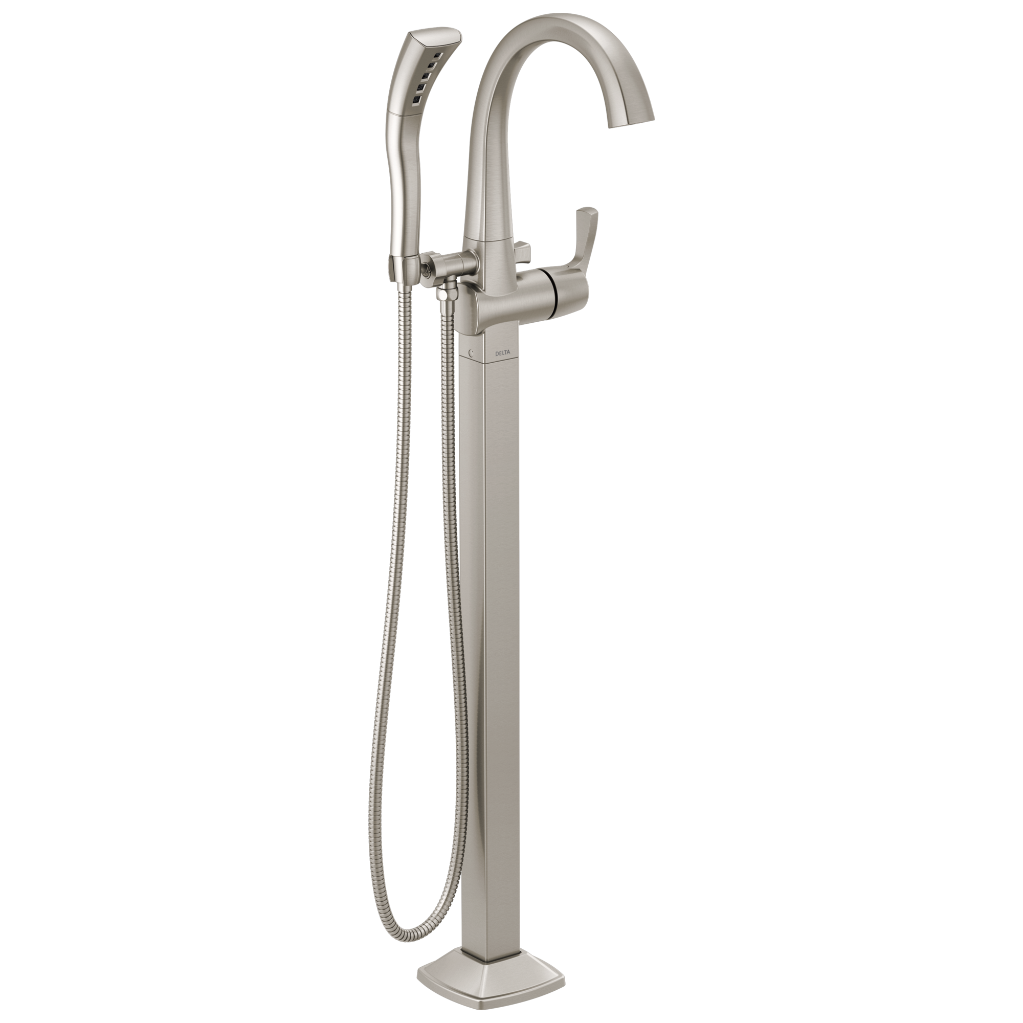 Delta Faucet Stryke Floor Mount Tub Filler Trim - Lumicoat - Stainless