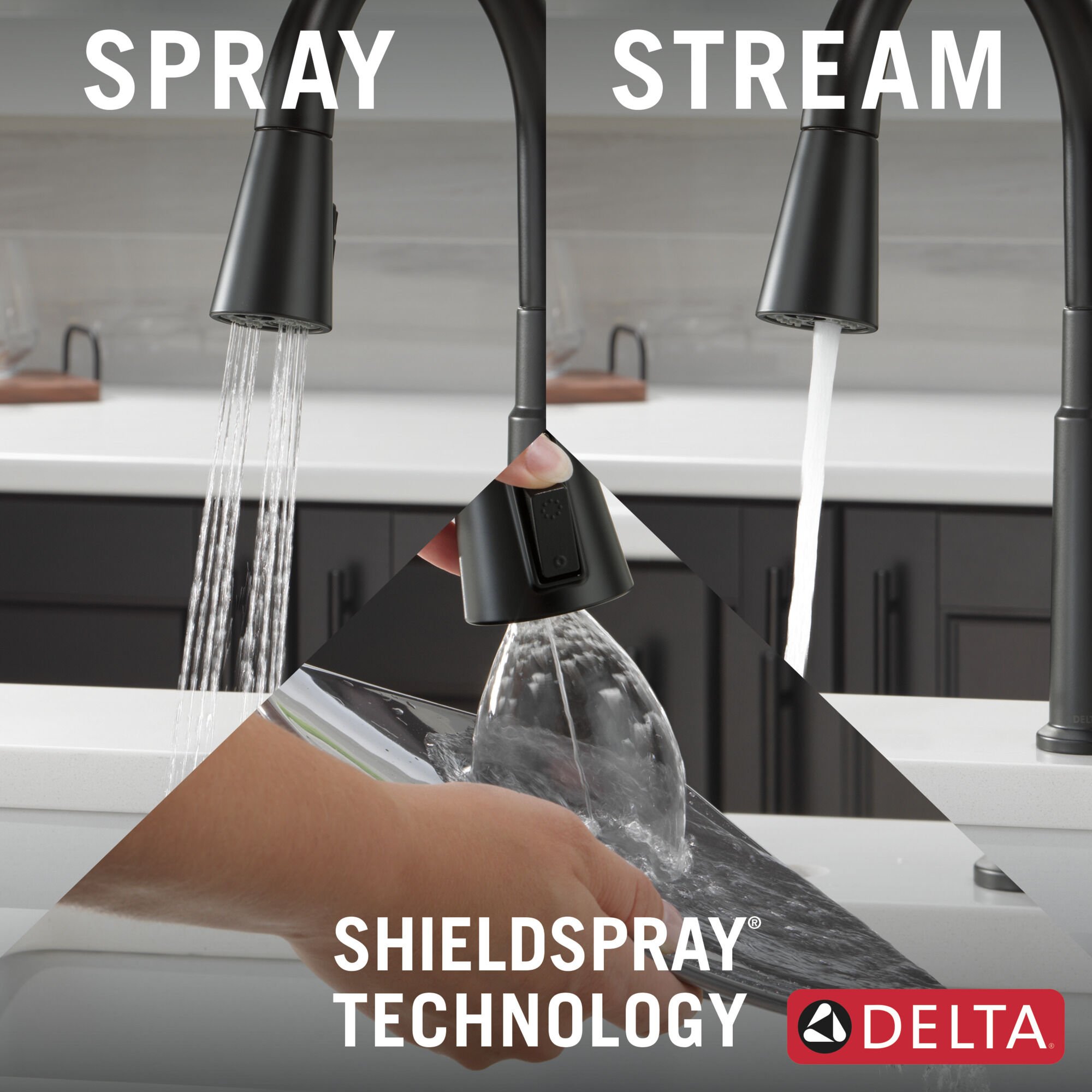 Single Handle Pull-Down Kitchen Faucet with Soap Dispenser and