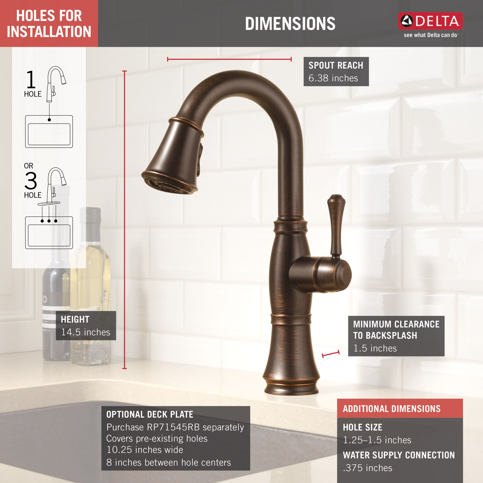 Prep Faucet 1L (Recertified) in Venetian Bronze 9997-RB-DST-R