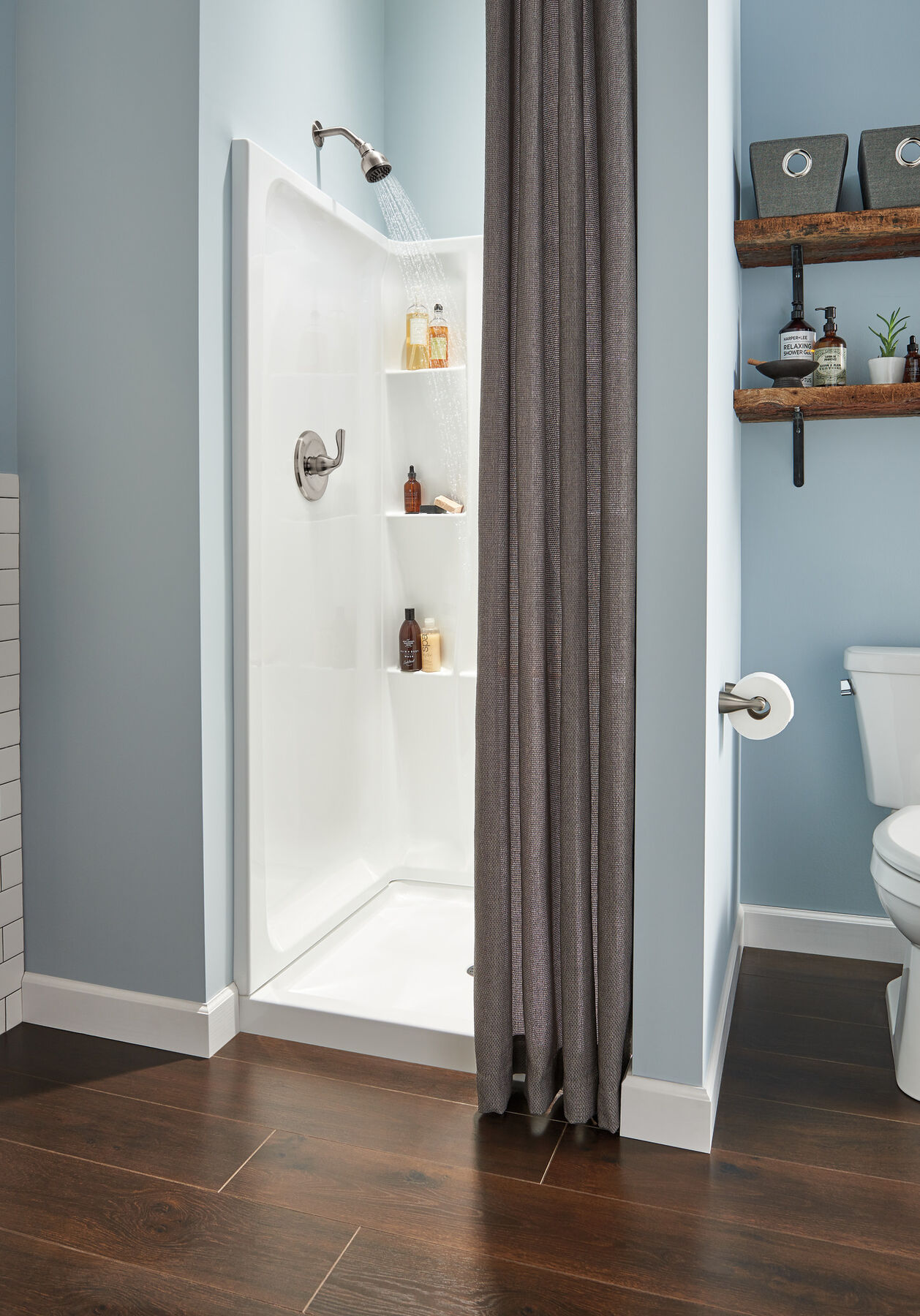 36 X 36 Shower Wall Set in High Gloss White 40064 Delta Faucet