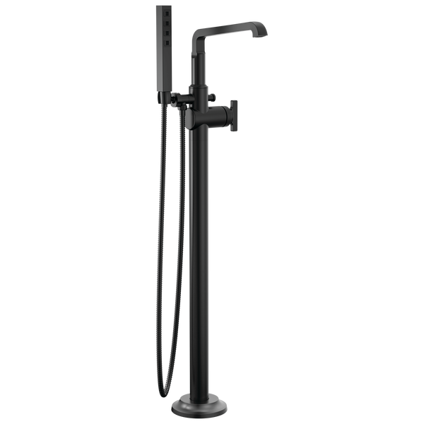 Floor Mount Tub Filler Trim in Matte Black T4789BLLHPFLH587BL