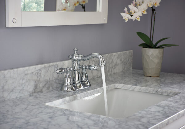Two Handle Centerset Bathroom Faucet in Chrome 2555-MPU-DST | Delta Faucet