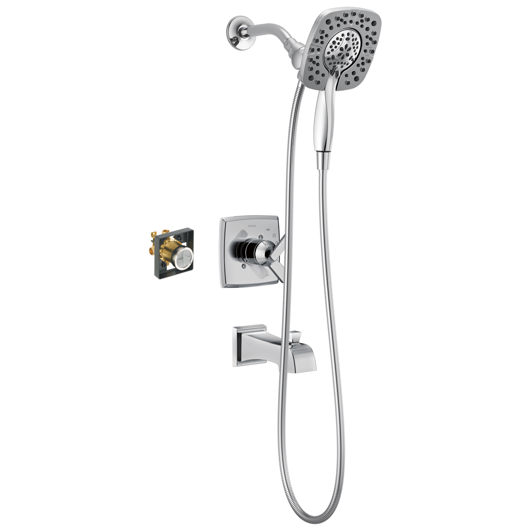 Delta Faucet Rough In Shower Trim with Rough Bundle in Chrome FVS17464-I | Delta Faucet