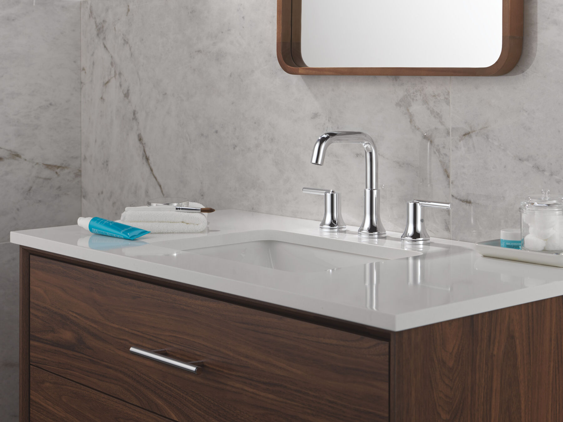 Two Handle Widespread Bathroom Faucet, image 3