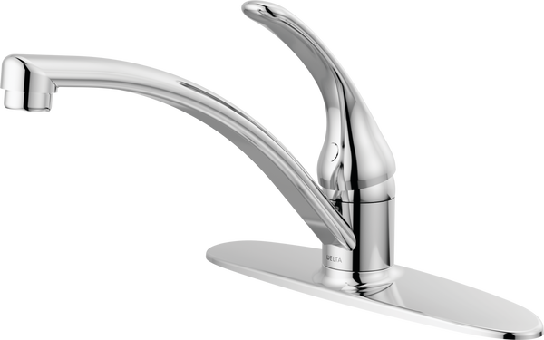 (新品) Delta Faucet Foundations Single-Handle Kitchen Sink Faucet, Chrome