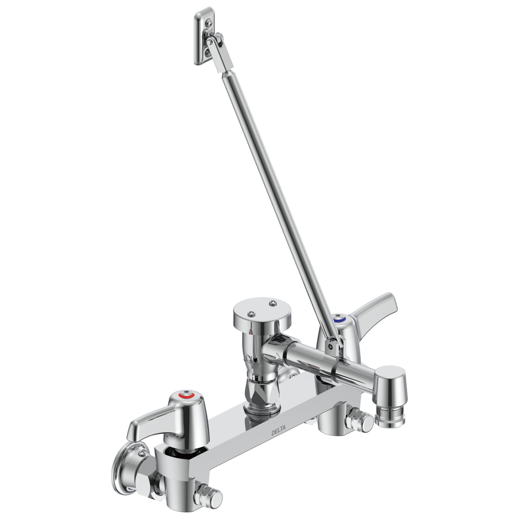 Two Handle 8 In Wallmount Service Sink Faucet in Chrome 28C8183