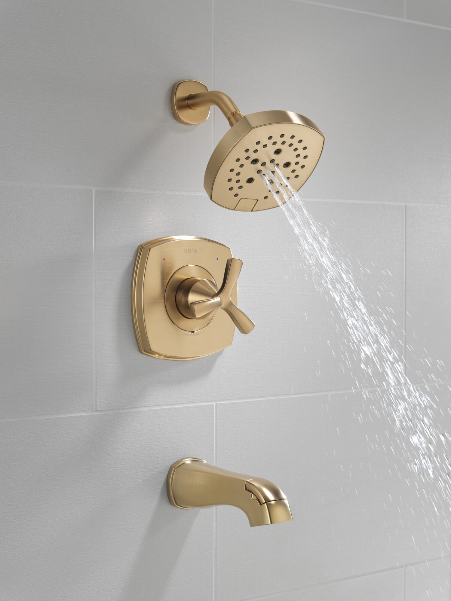 14 Series Tub and Shower in Lumicoat® Champagne Bronze T144766-CZ